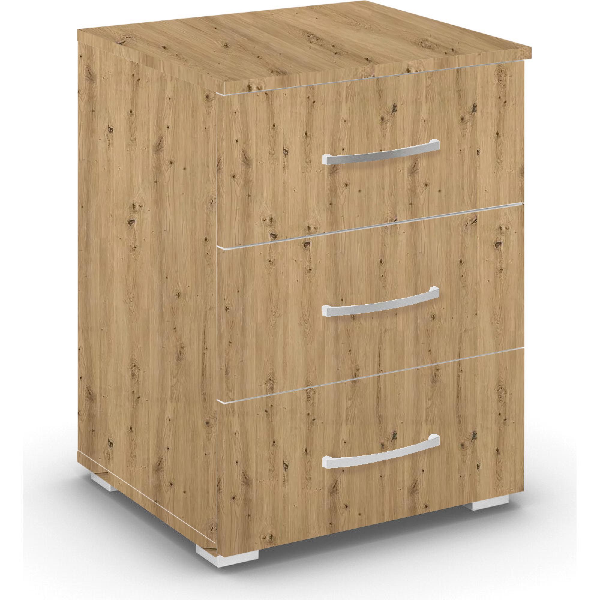 Rauch Aditio 3 Drawer Bedside Cabinet - Artisan Oak