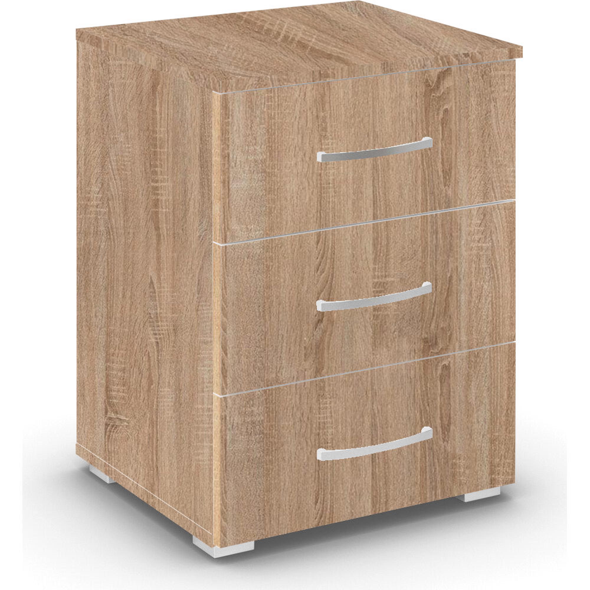Rauch Aditio 3 Drawer Bedside Cabinet - Sonoma Oak