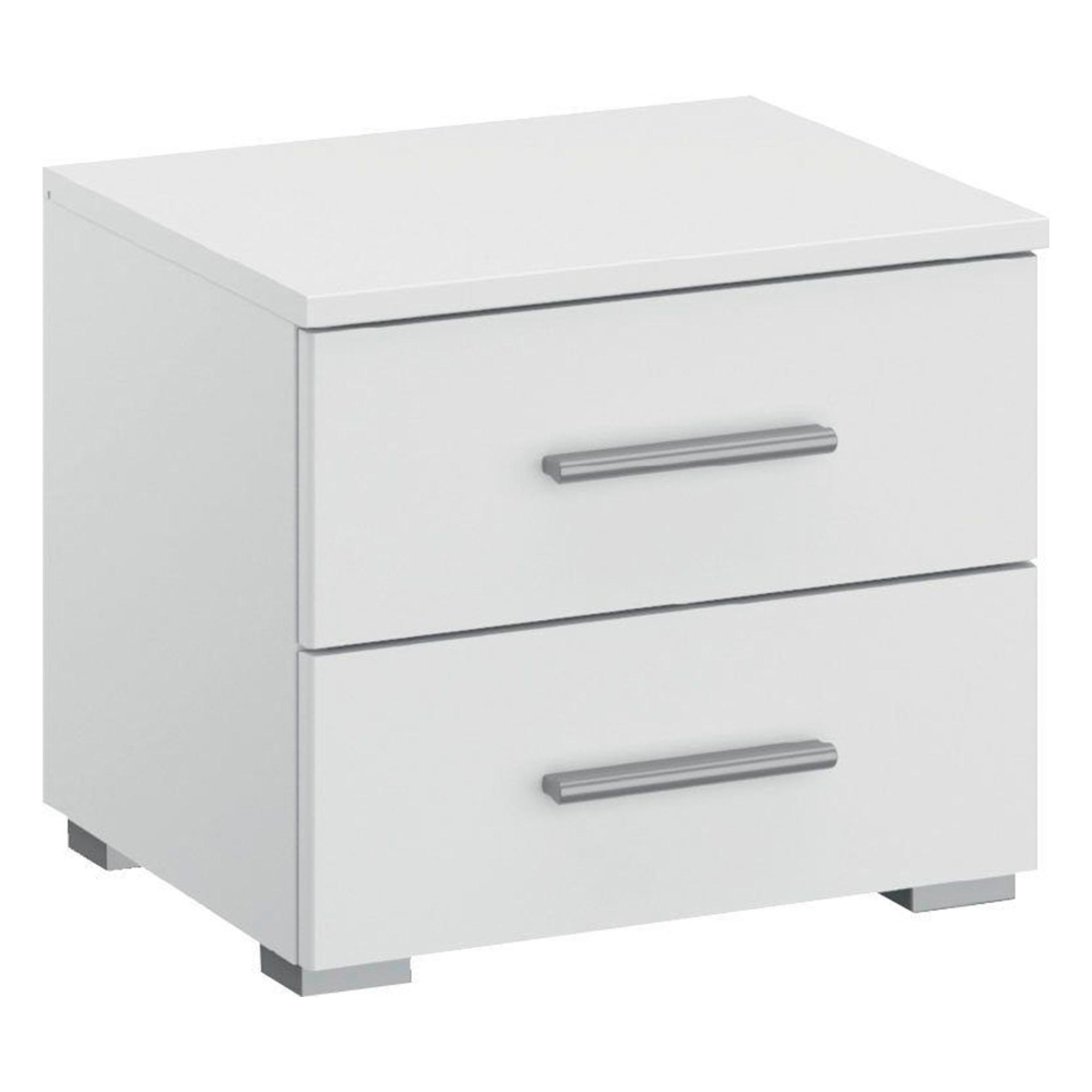 Rauch Base 2 Drawer Bedside Cabinet - Alpine White