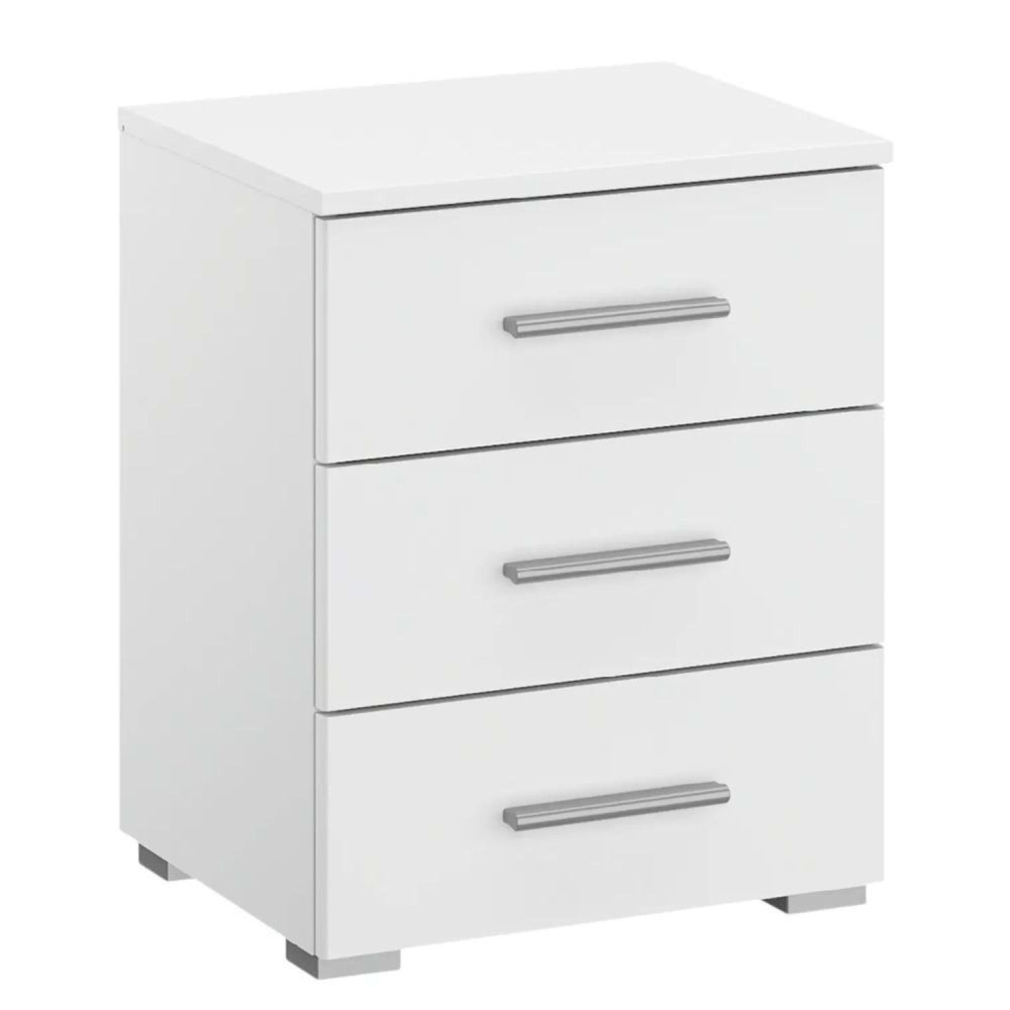Rauch Base 3 Drawer Bedside Cabinet - Alpine White