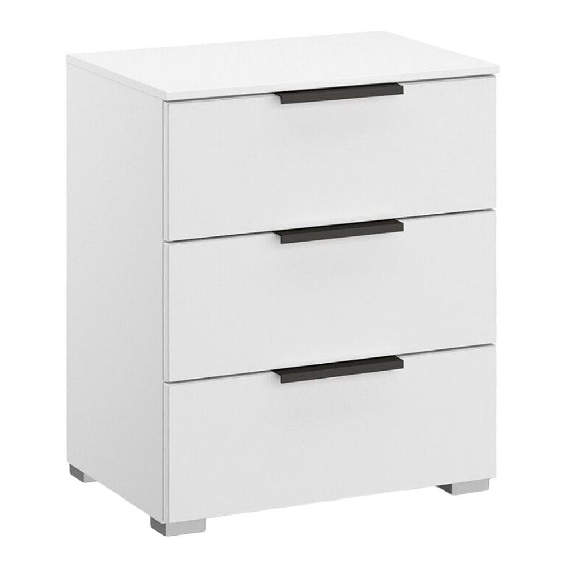 Rauch Skat Meridian 3 Drawer Bedside Cabinet - Alpine White