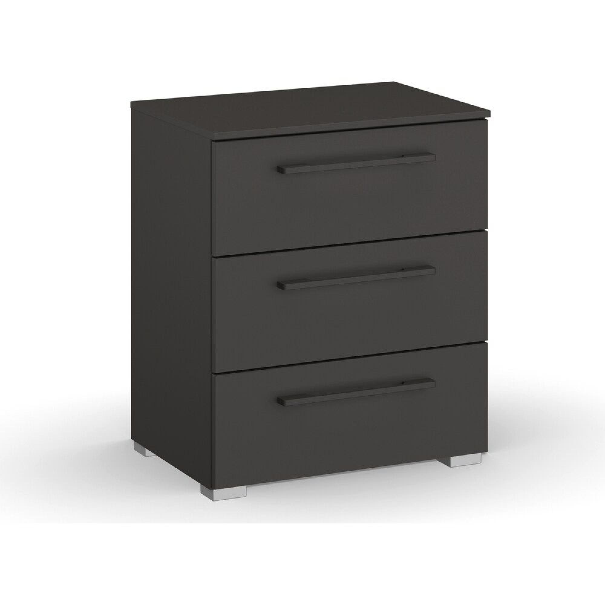 Rauch Skat Pure 3 Drawer Bedside Cabinet - Graphite