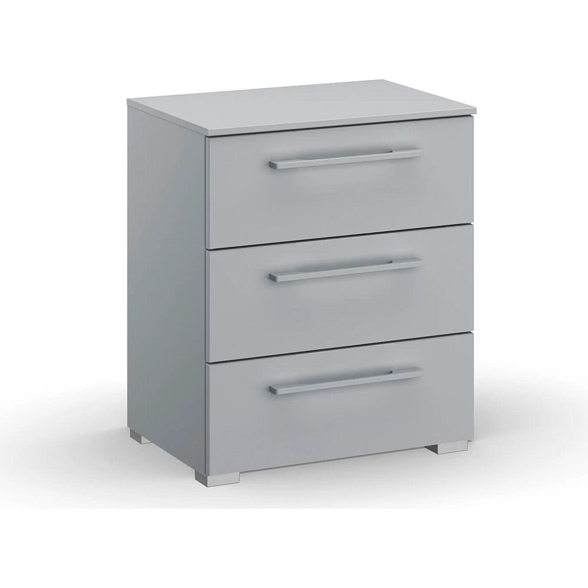 Rauch Skat Pure 3 Drawer Bedside Cabinet - Silk Grey