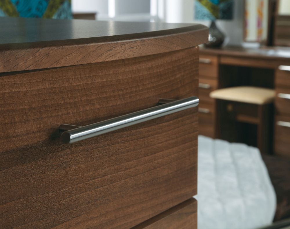 Sherwood Bedside Cabinet - 2 Drawer - Walnut