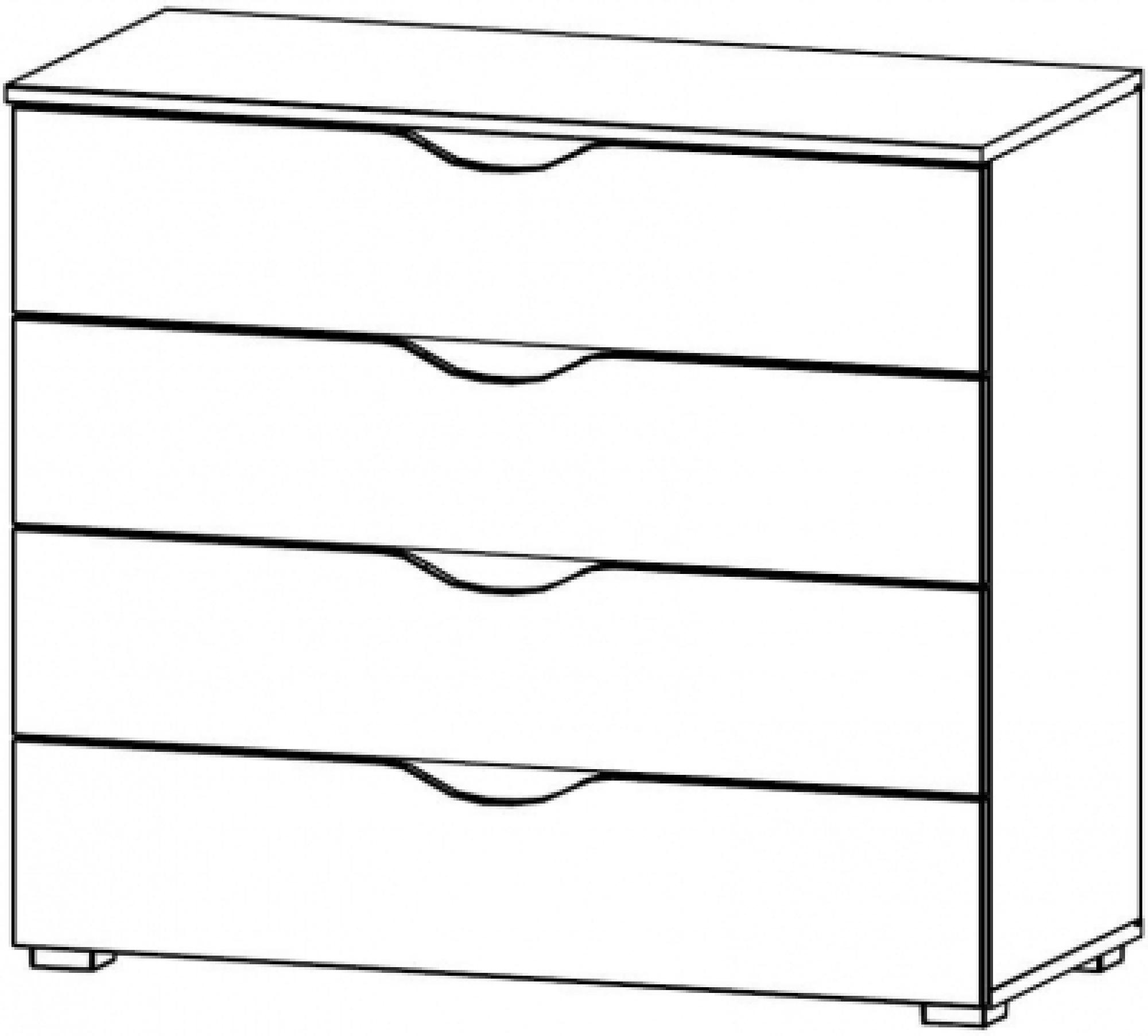 67V8 : 4 Drawer Wide Chest