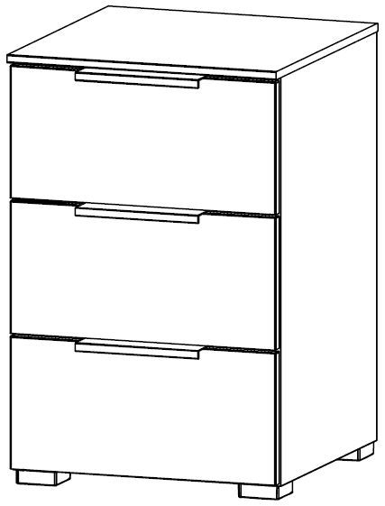 6D17 : 3 Drawer Bedside Cabinet