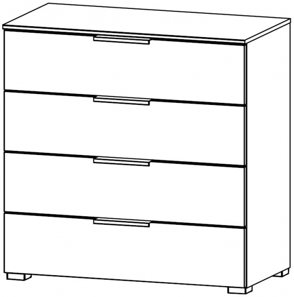 6H26 : 4 Drawer Wide Chest - High Polish Front