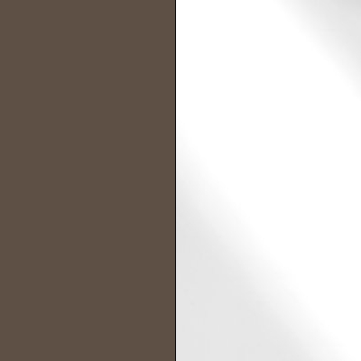 Havana Carcase and Front with White Glass Top Drawer 595