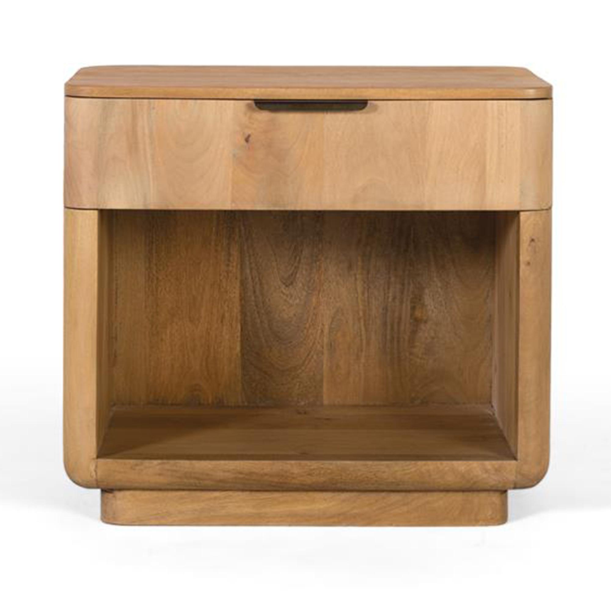 Wrenley Bedside Cabinet - 1 Drawer - Natural - Mango Wood