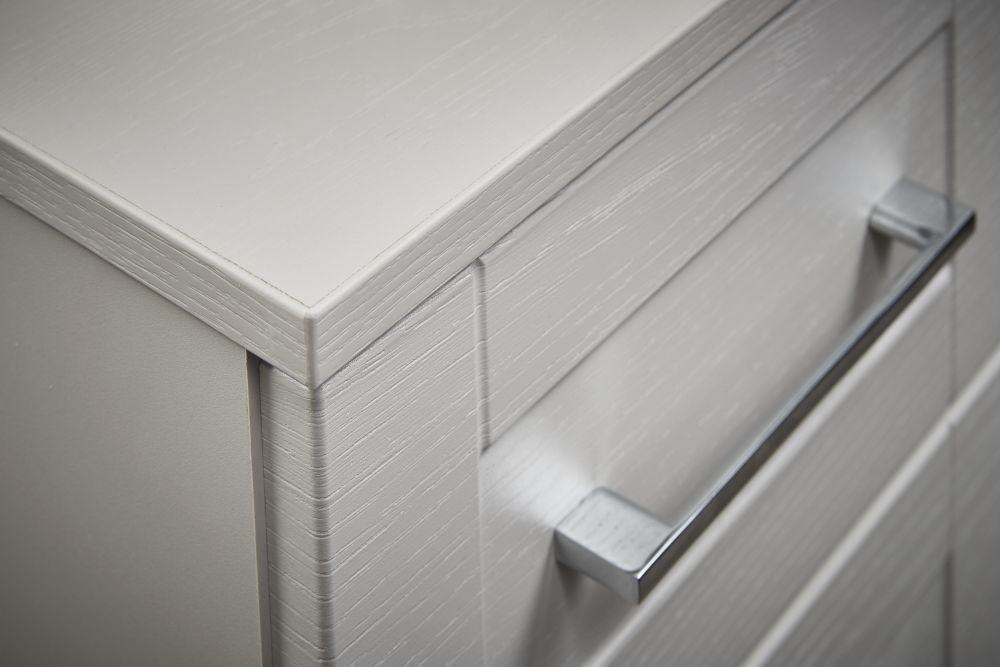 York Bedside Cabinet - 3 Drawer - Cashmere