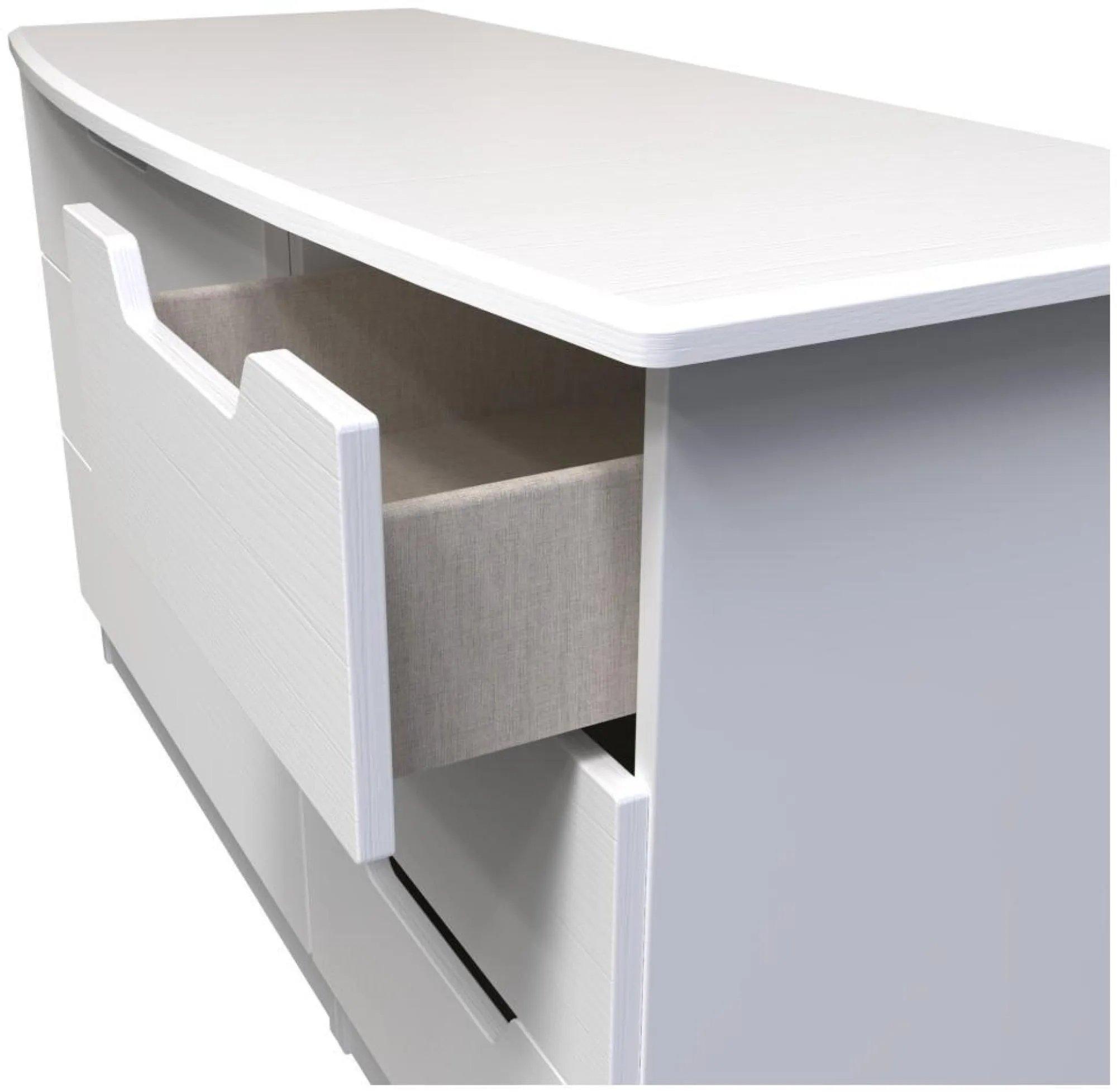Bella Dresser - 6 Drawer - Midi - White