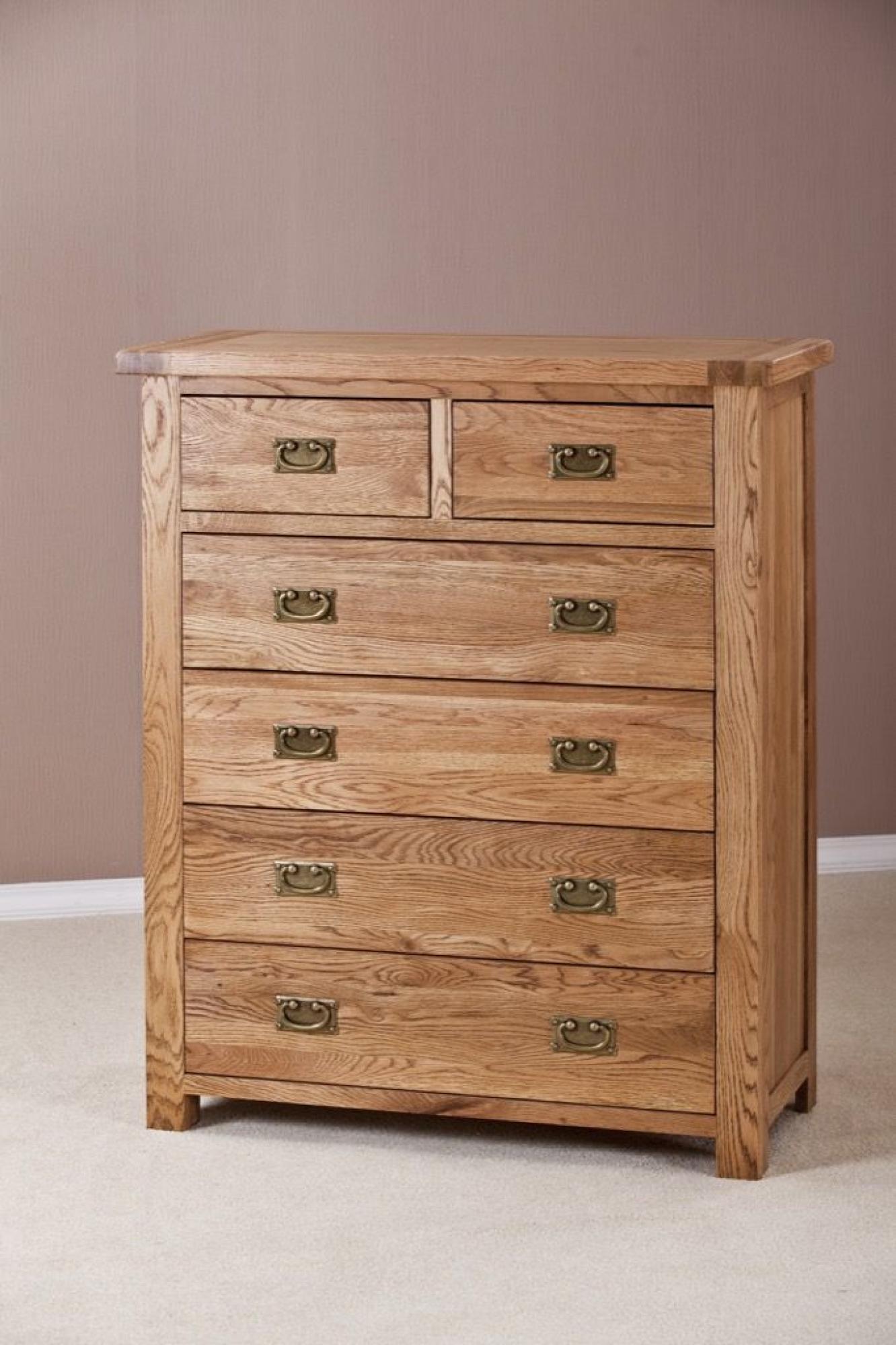 Kent Chest - 4+2 Drawer - Tall - Oak