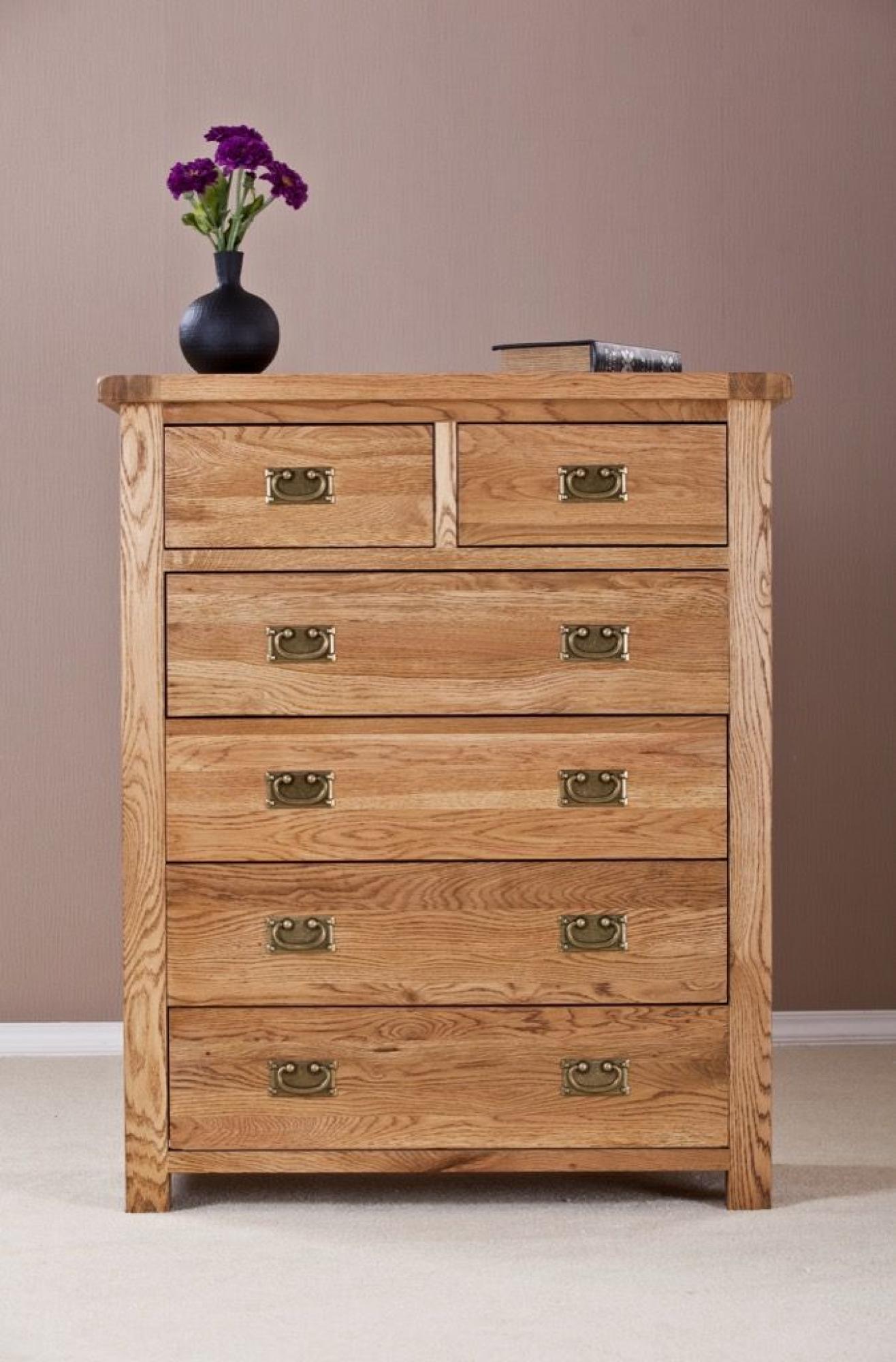 Kent Chest - 4+2 Drawer - Tall - Oak