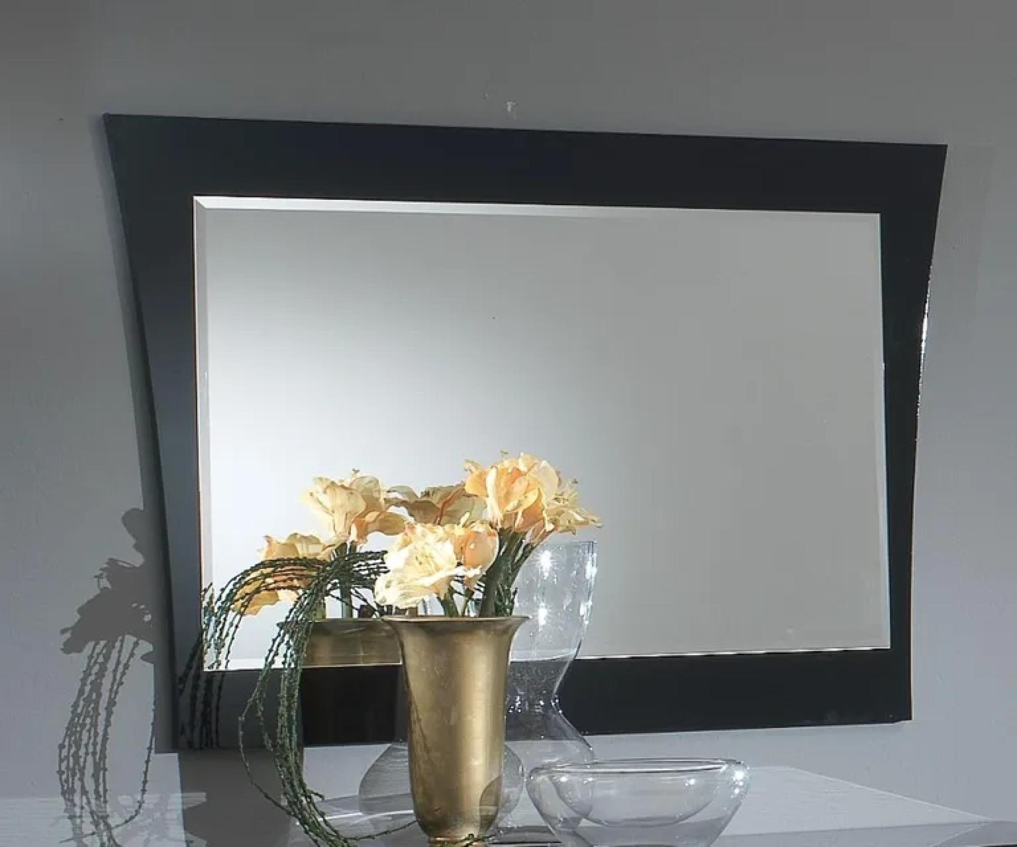 Sofia Dresser - 3 Drawer - with Mirror - Black Italian