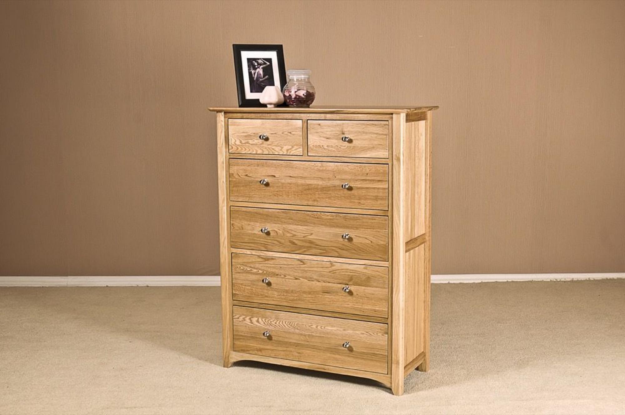 Shaker Oak 4+2 Drawer Chest