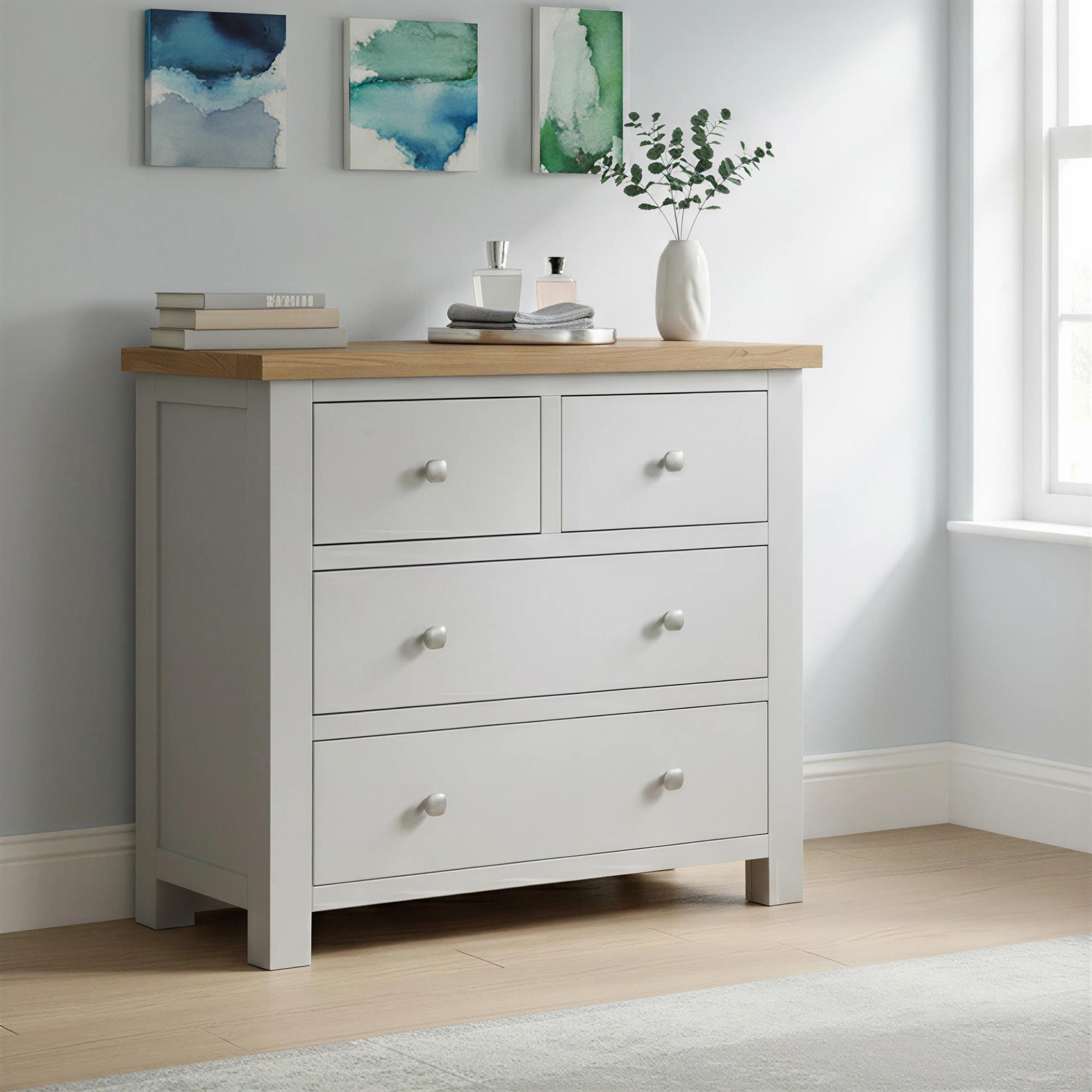 Lundy Chest - 2+2 Drawer - Grey Painted
