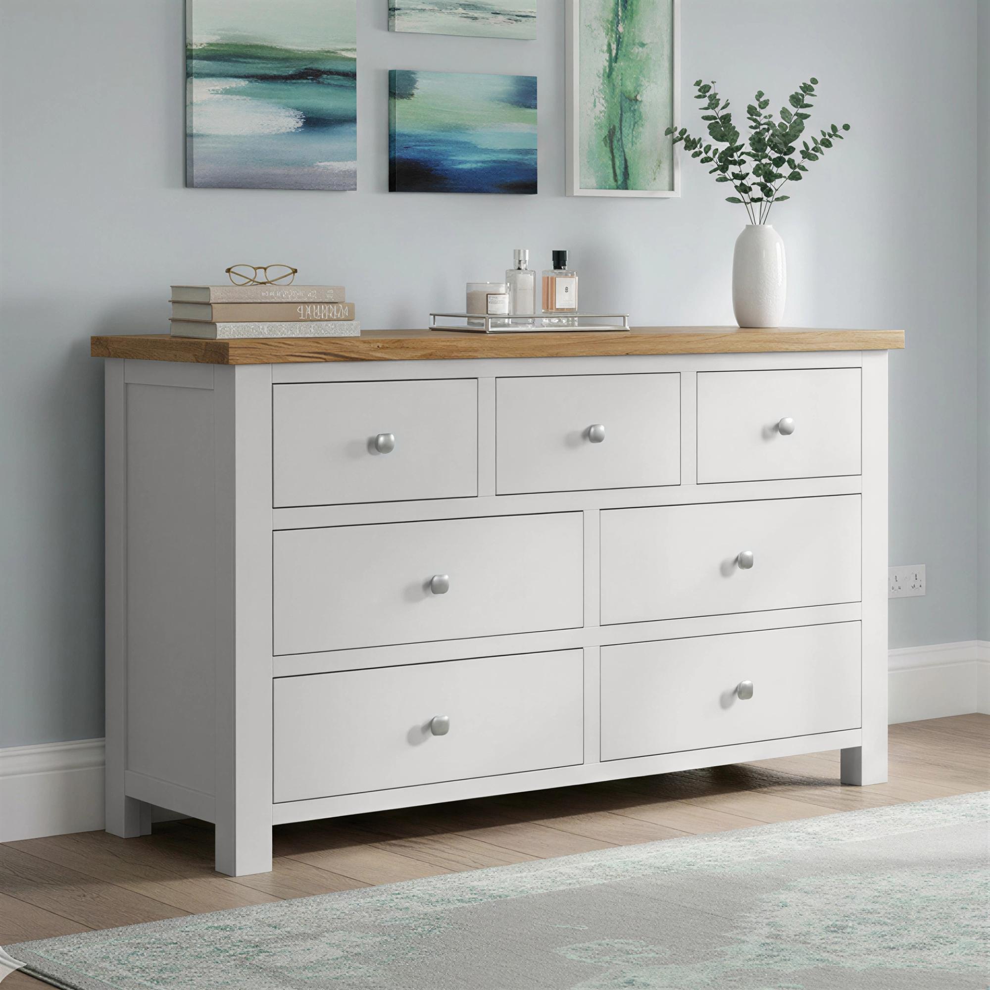 Lundy Chest - 3+4 Drawer - Grey Painted