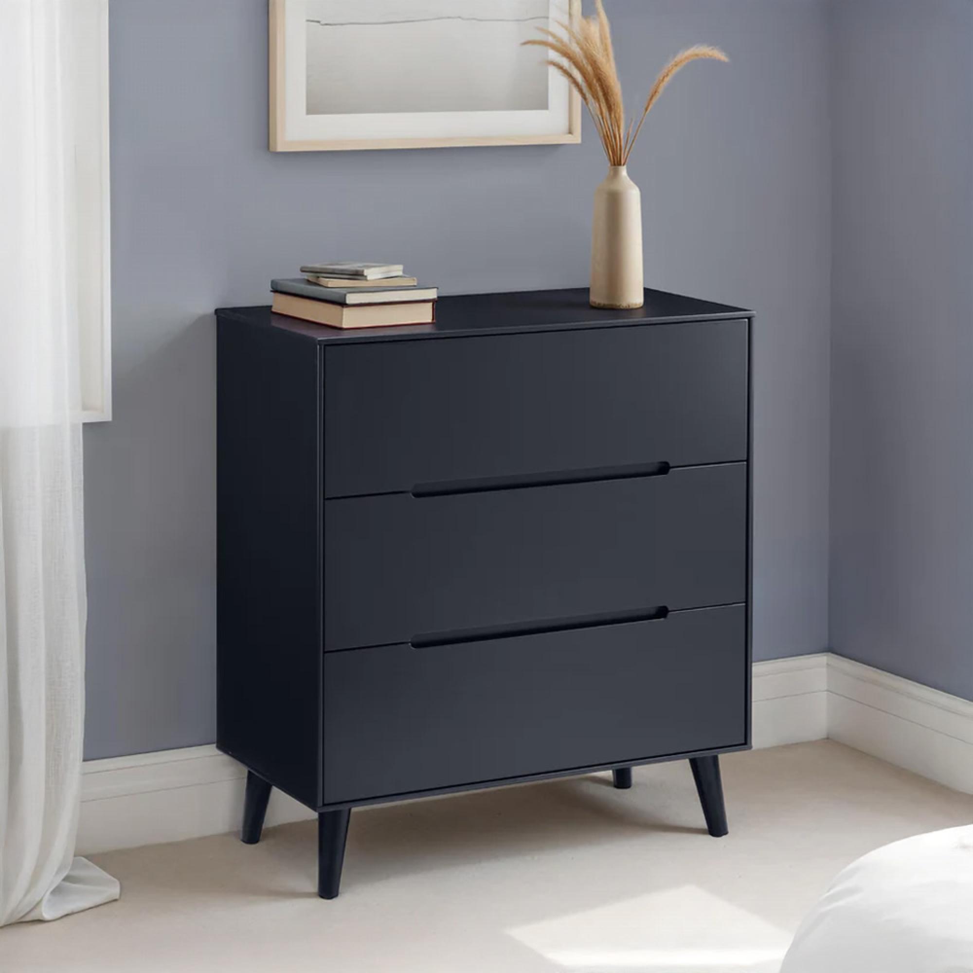 Alicia Black Small Chest - 3 Drawer