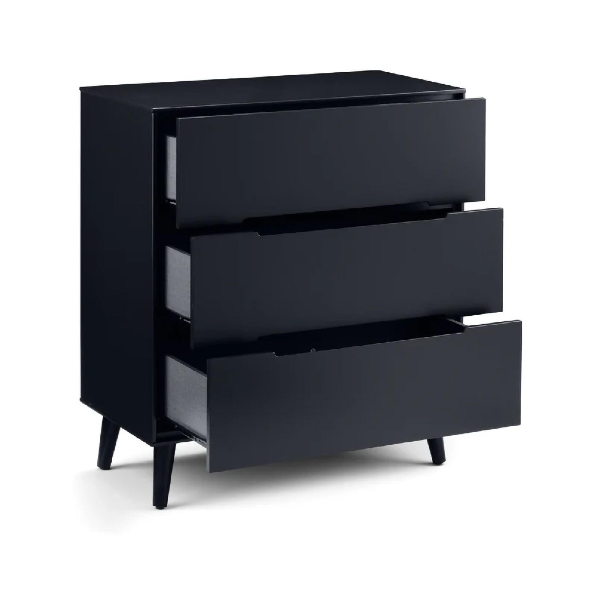 Alicia Black Small Chest - 3 Drawer