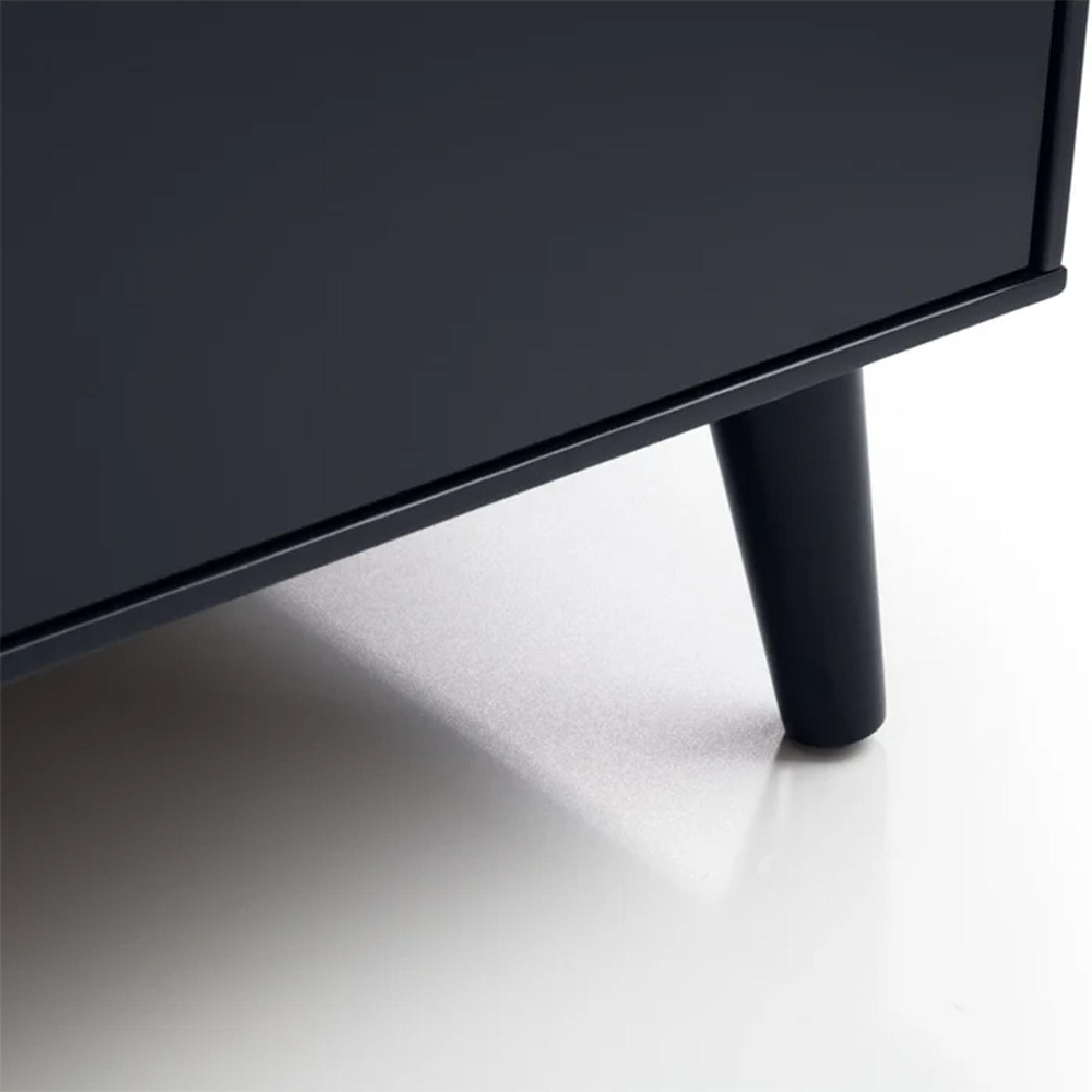 Alicia Black Midi Chest - 5 Drawer