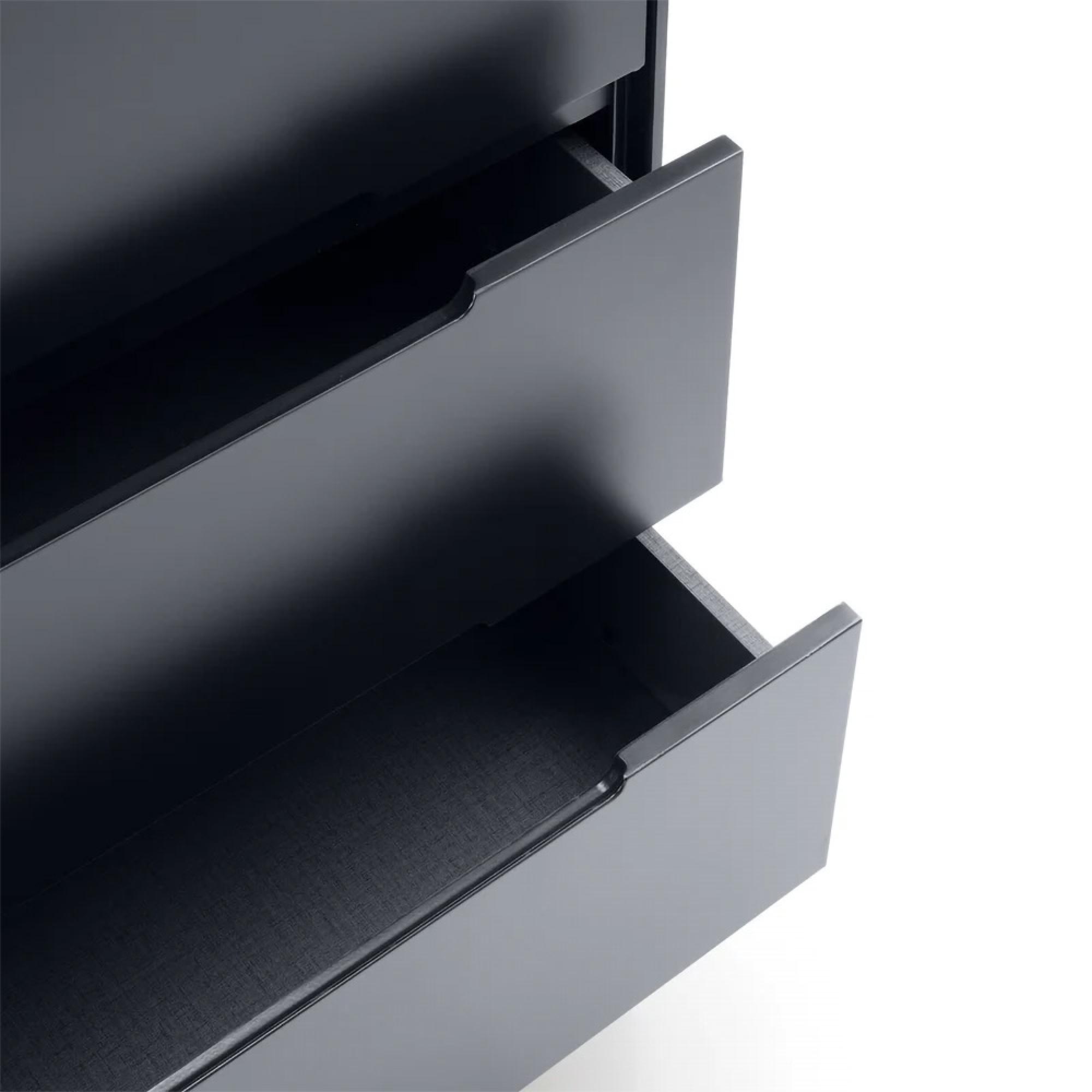 Alicia Black Wide Chest - 6 Drawer