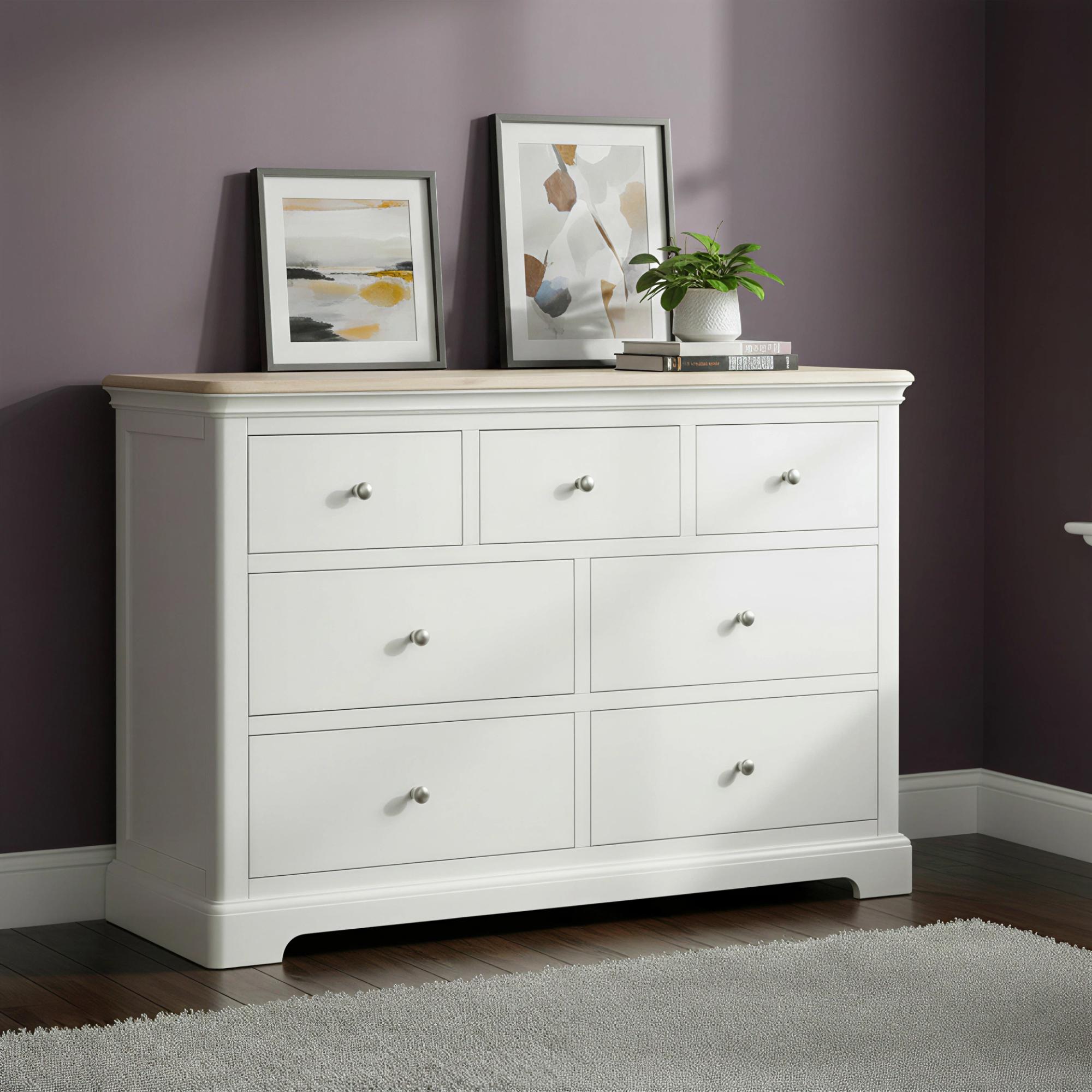 Cromwell Chest - 3+4 Drawer - Grey Painted