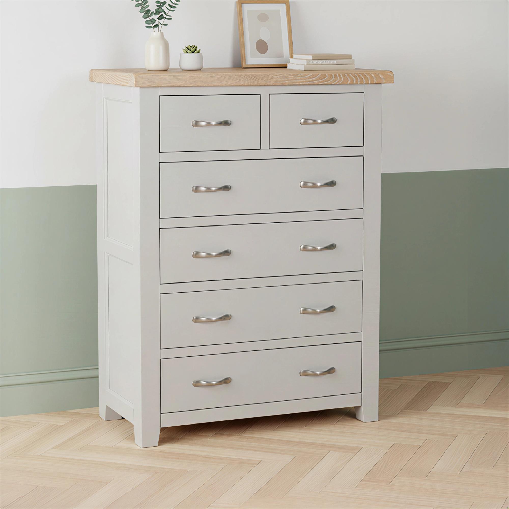 Wilmont Chest - 2+4 Drawer - Grey Painted