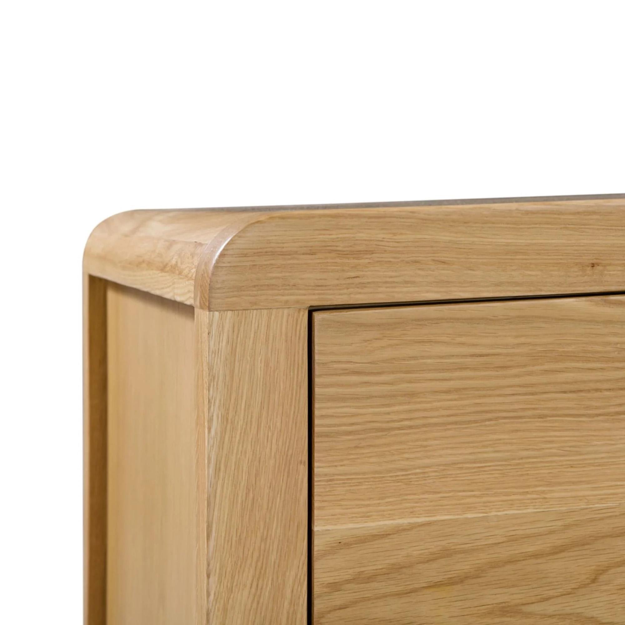 Curve Chest of Drawers - 3 Drawer - Small - Oak