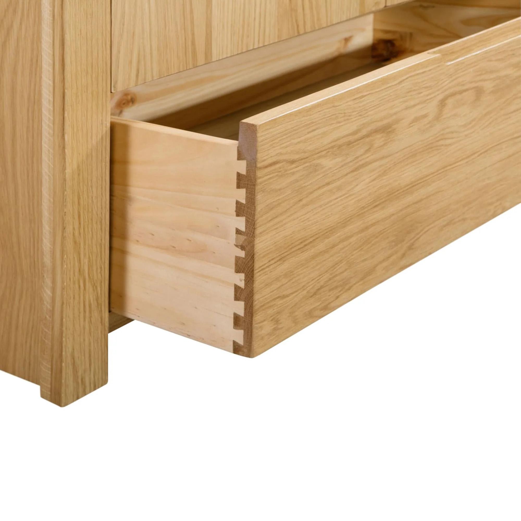 Curve Chest of Drawers - 6 Drawer - Wide - Oak