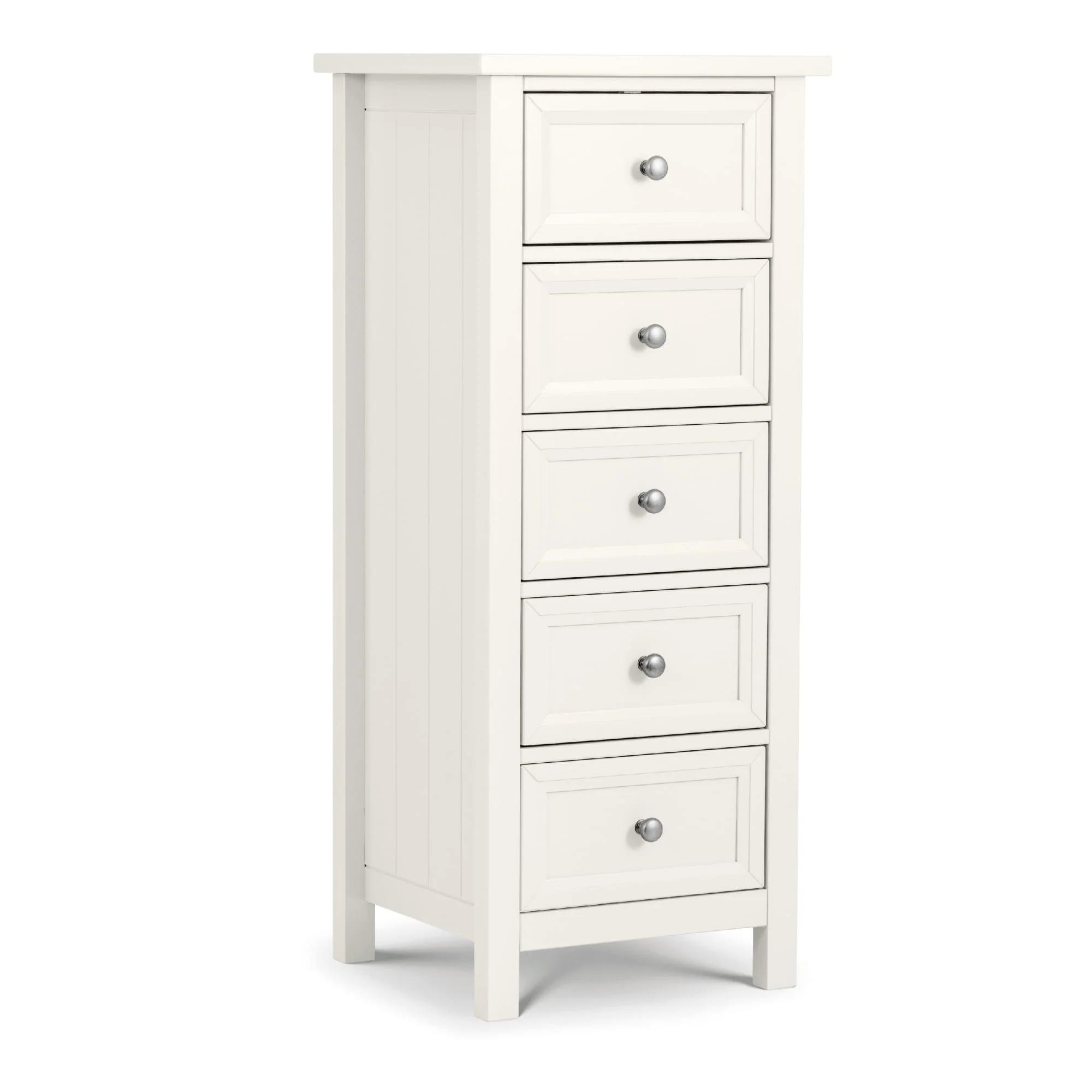 Maine Chest of Drawers - 5 Drawer - Tall - White