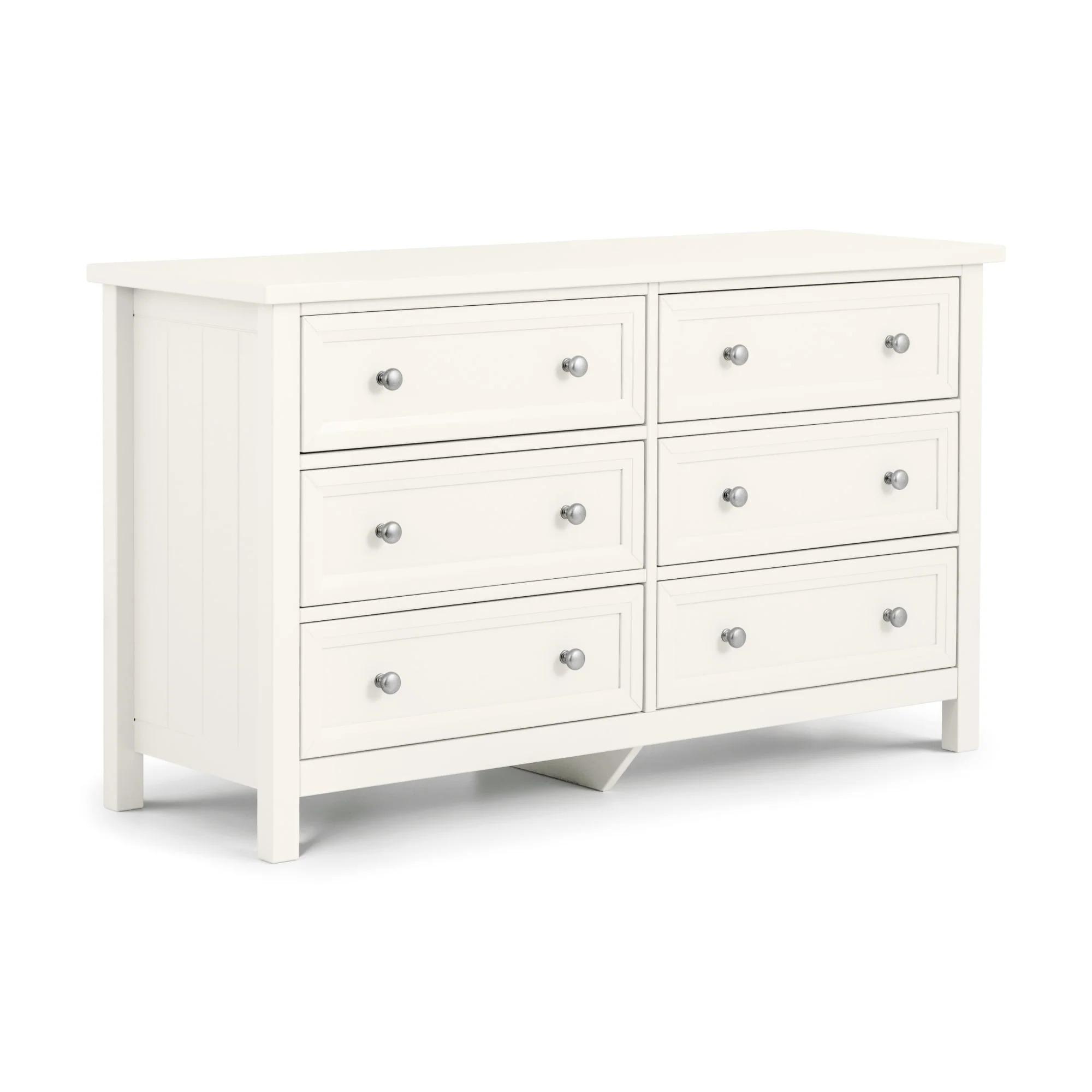 Maine Chest of Drawers - 6 Drawer - Wide - White