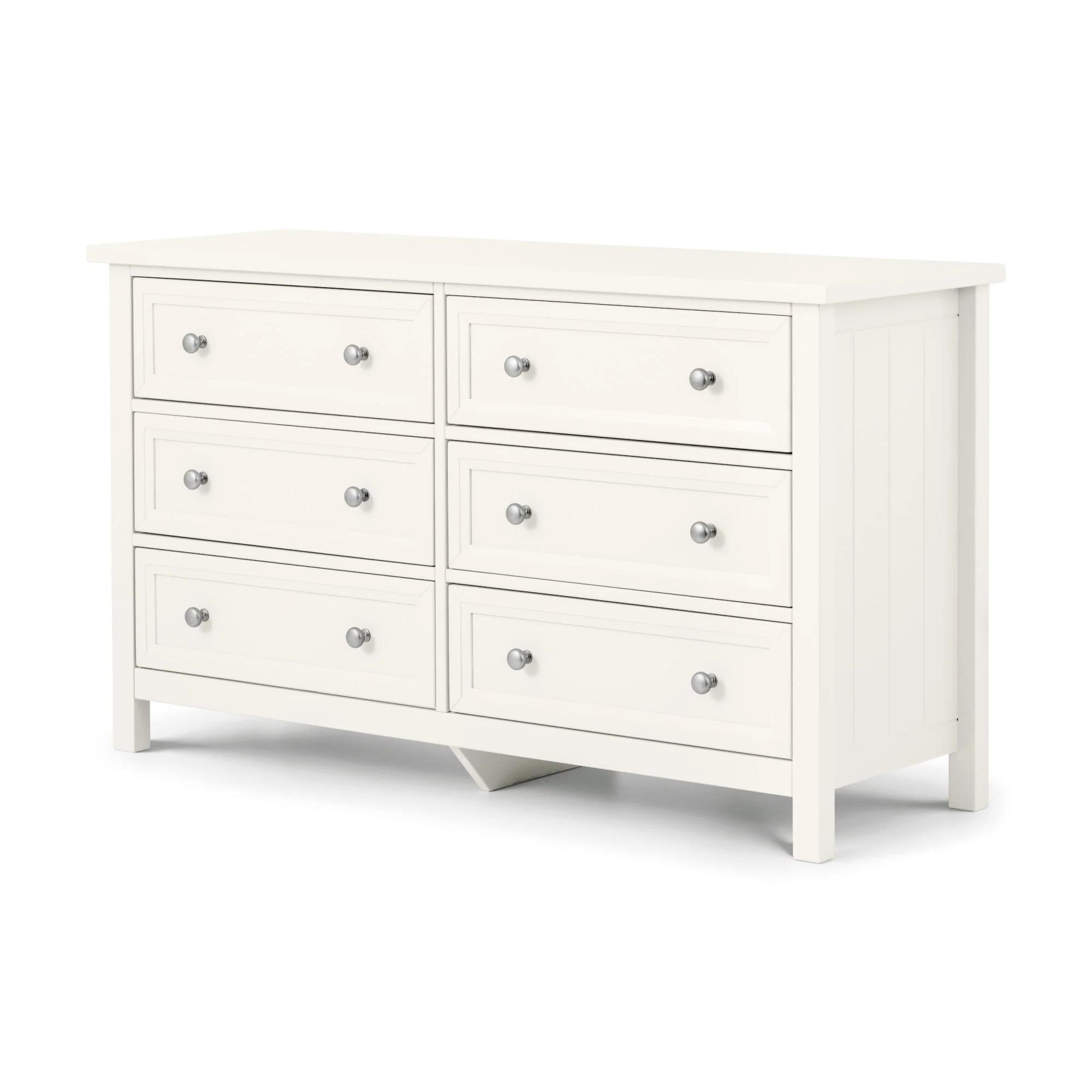 Maine Chest of Drawers - 6 Drawer - Wide - White