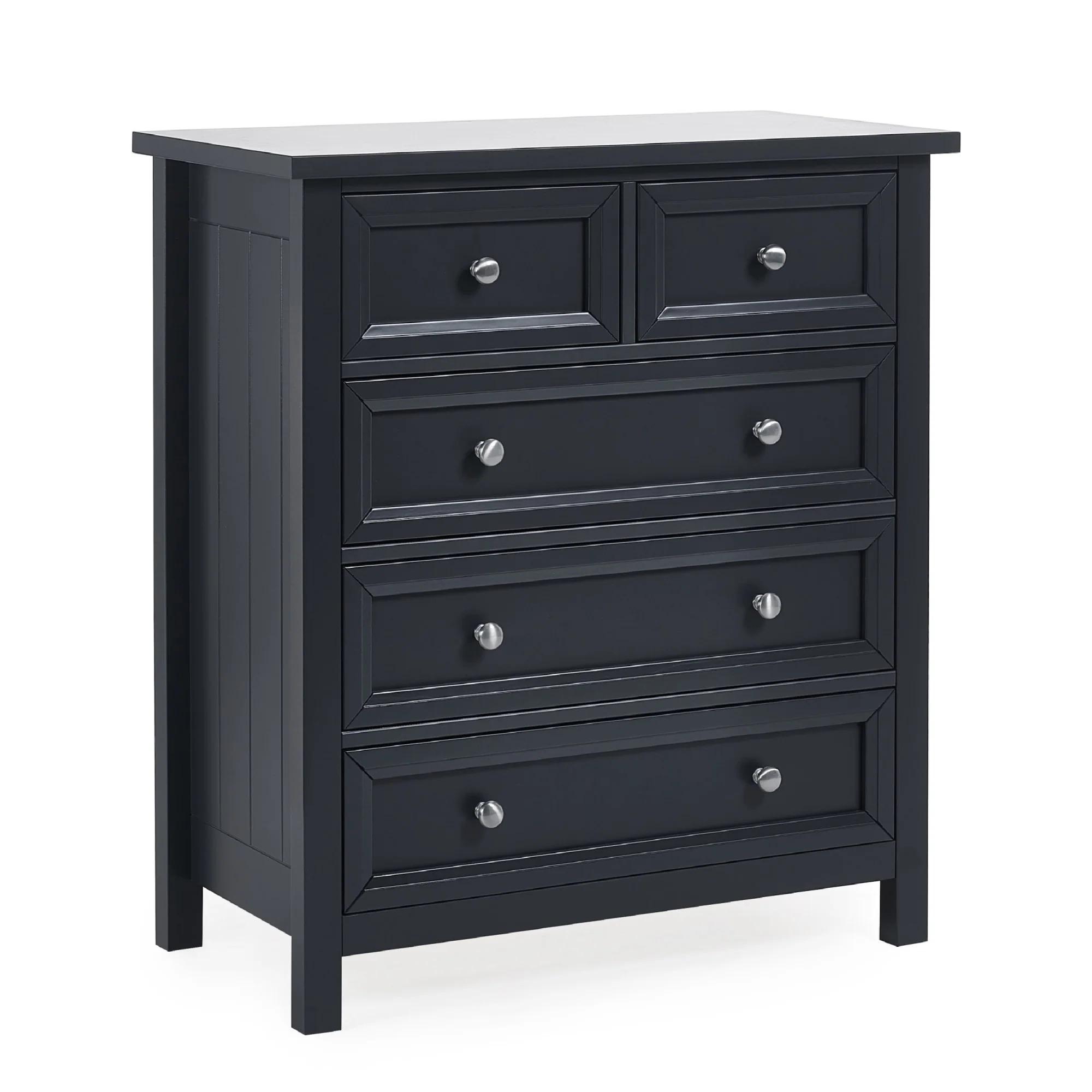 Maine Chest of Drawers - 3+2 Drawer - Black