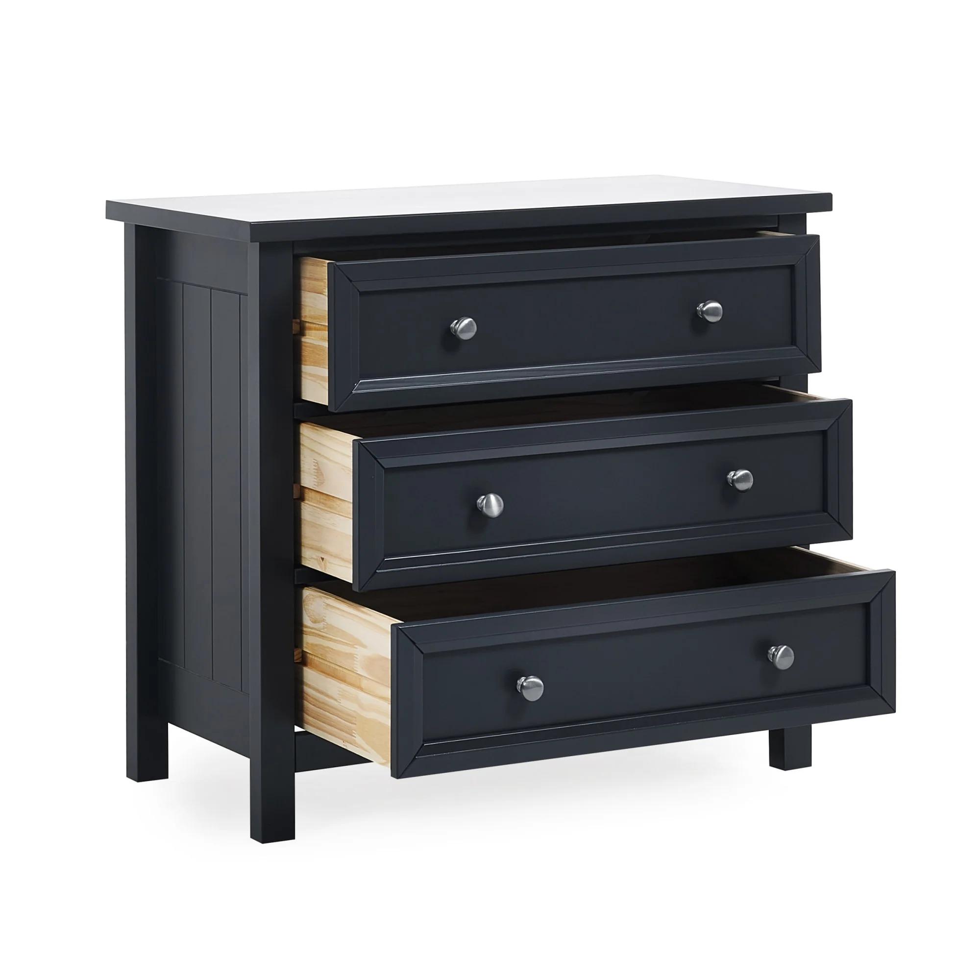 Maine Chest of Drawers - 3 Drawer - Small - Black