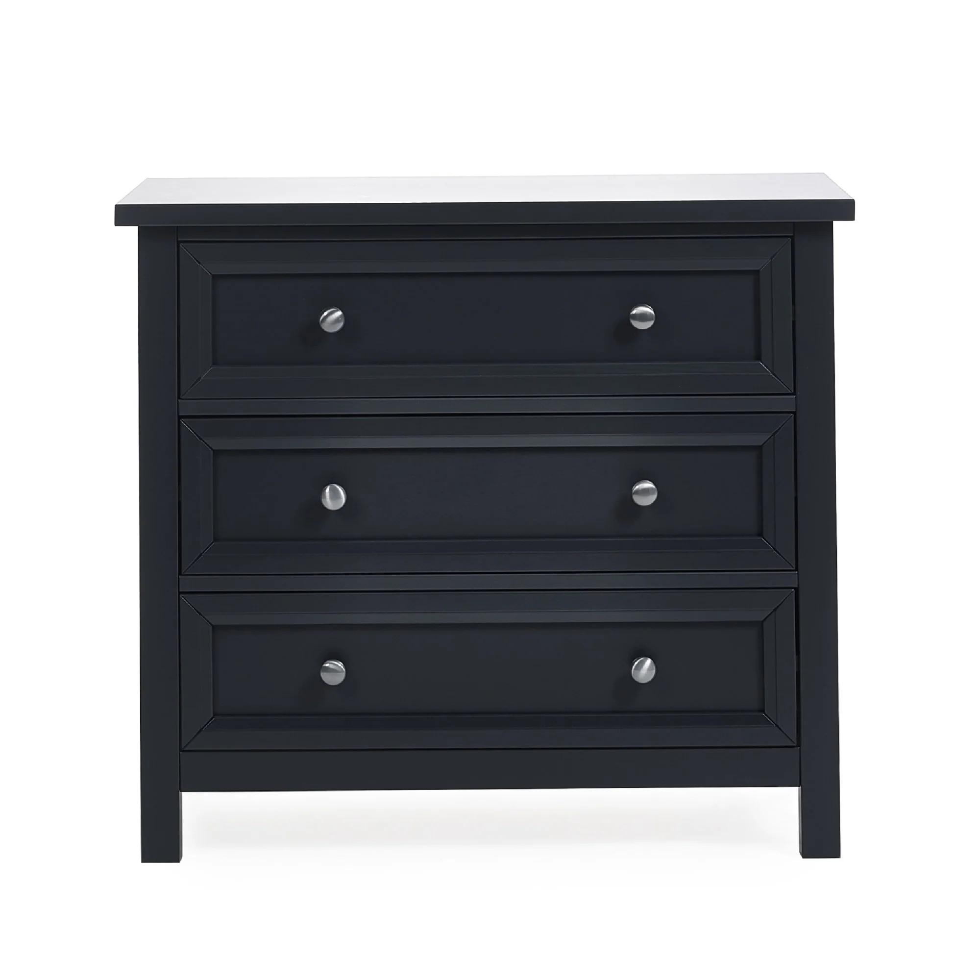 Maine Chest of Drawers - 3 Drawer - Small - Black