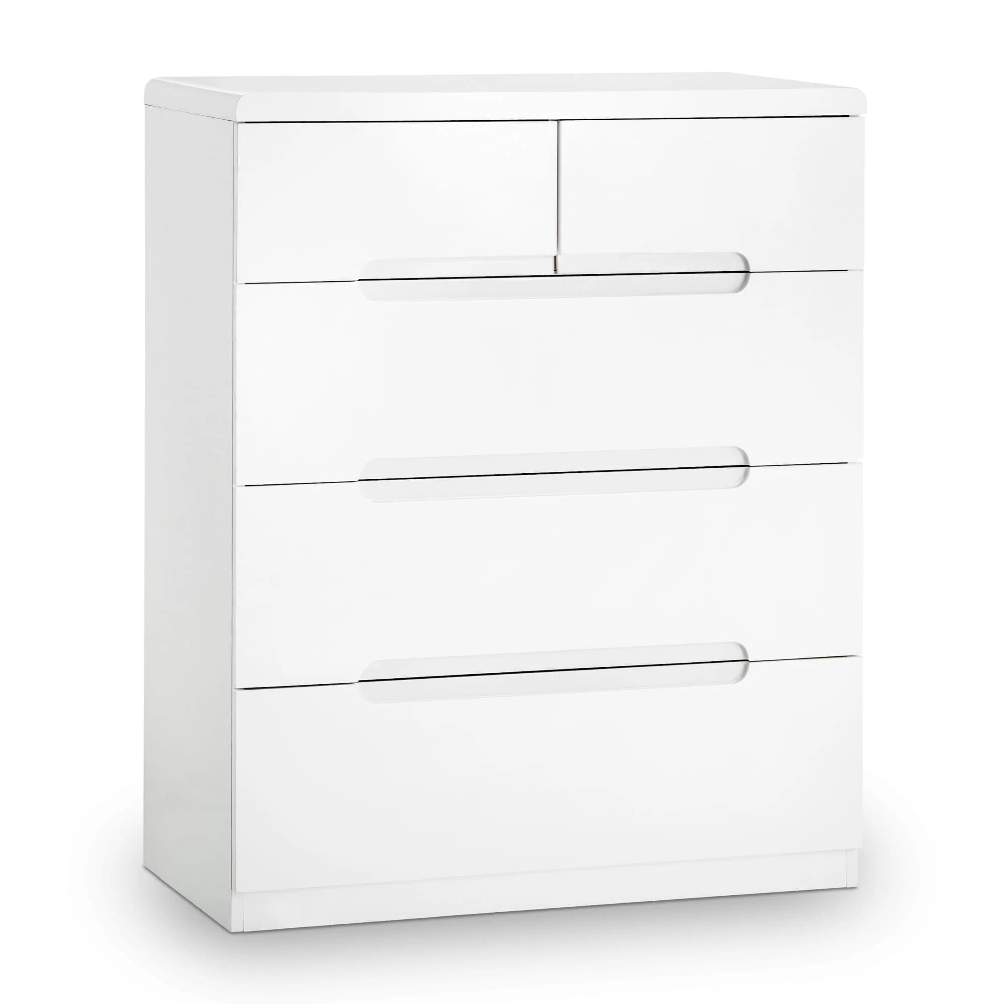 Manhattan Chest of Drawers - 3+2 Drawer - White Gloss