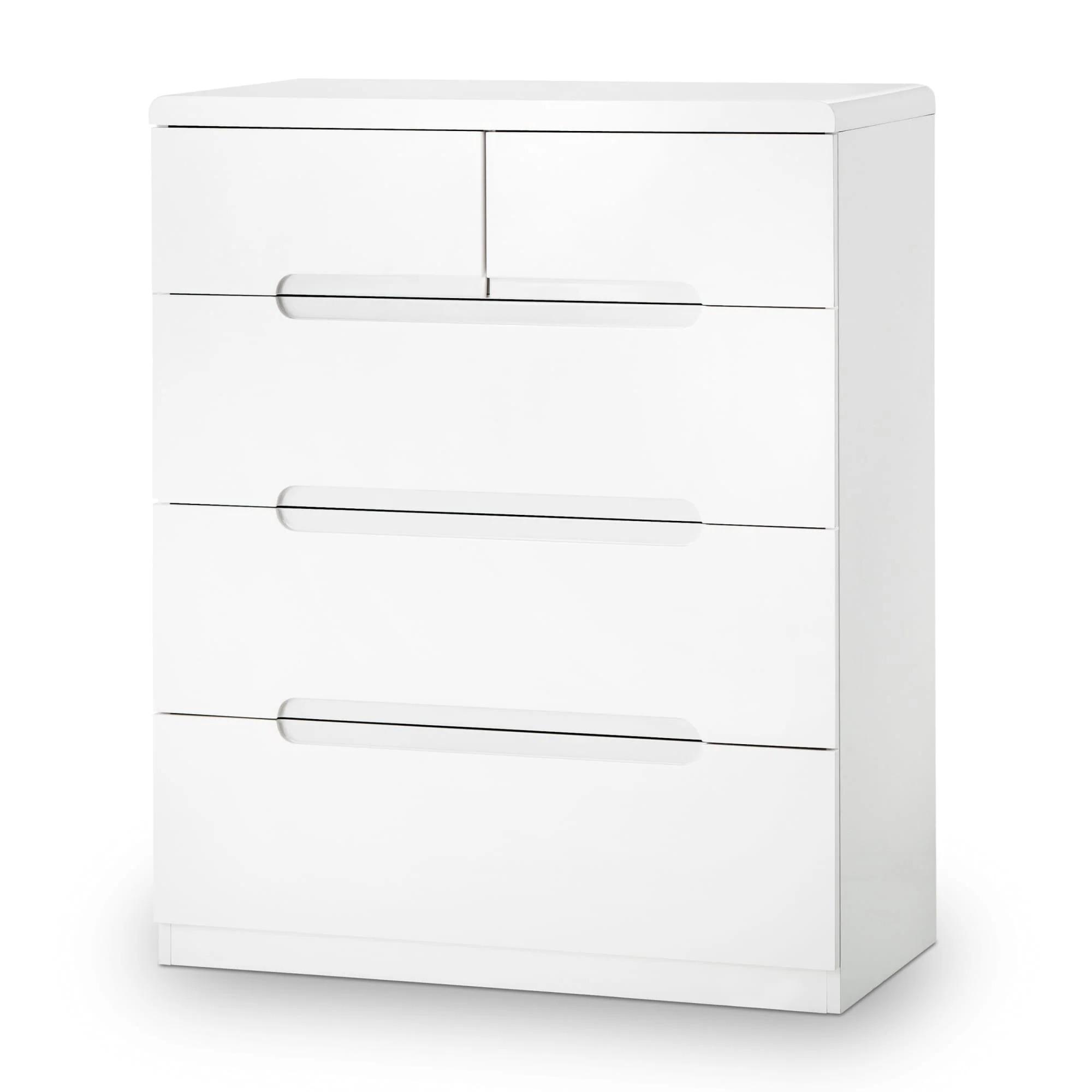 Manhattan Chest of Drawers - 3+2 Drawer - White Gloss