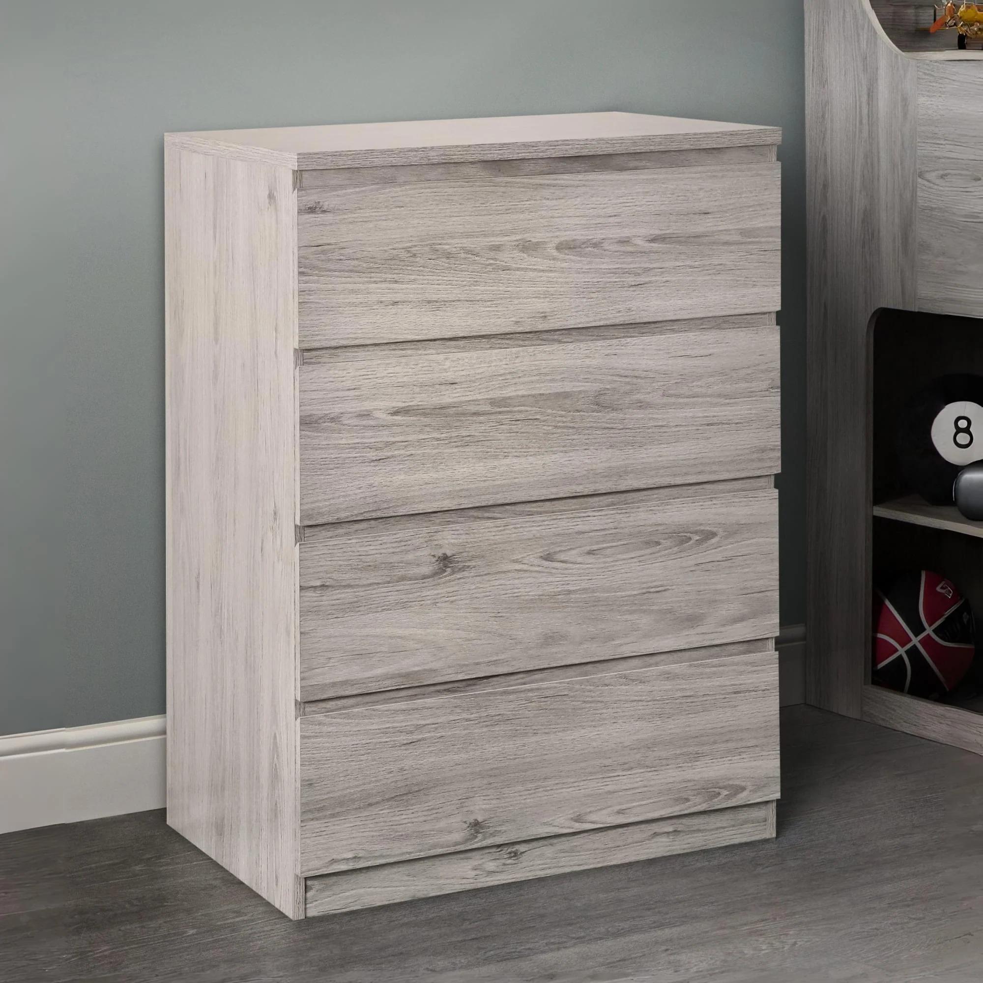 Jupiter Grey Oak Chest of Drawers - 4 Drawer