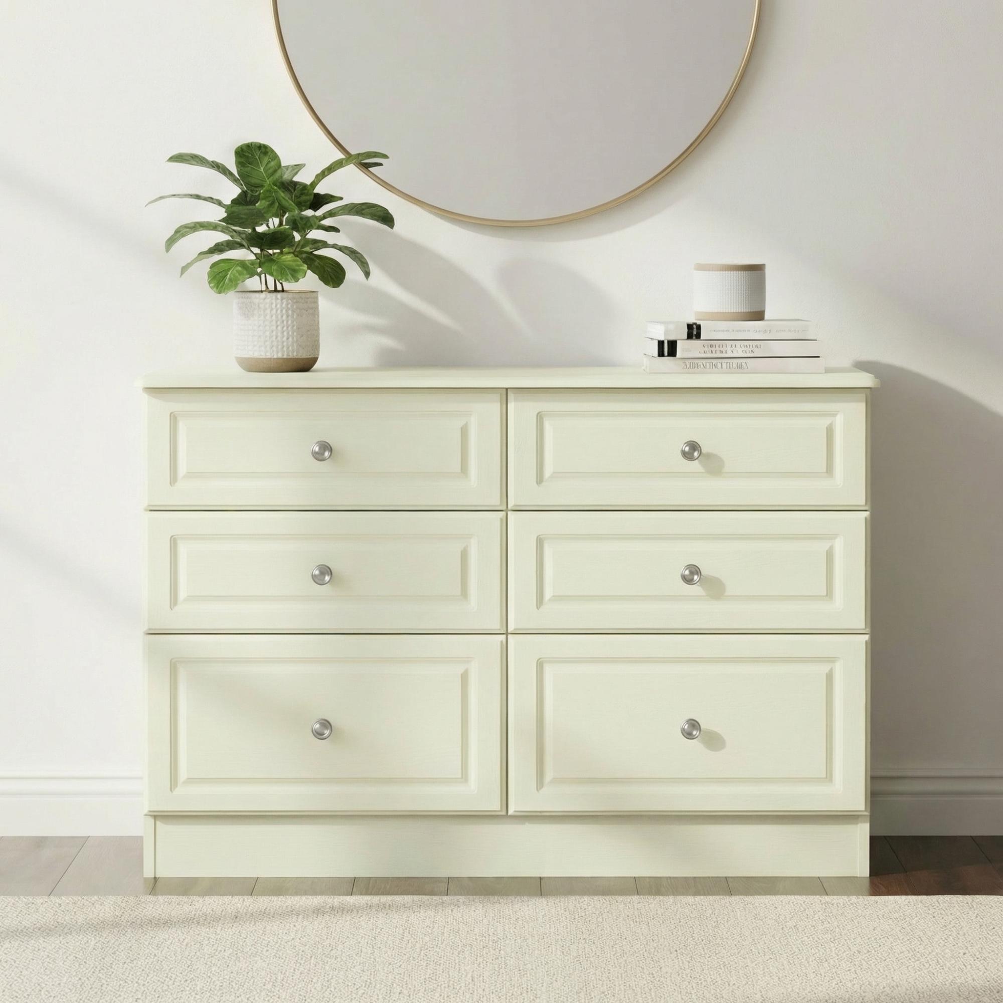 Pembroke Cream 6 Drawer Midi Chest