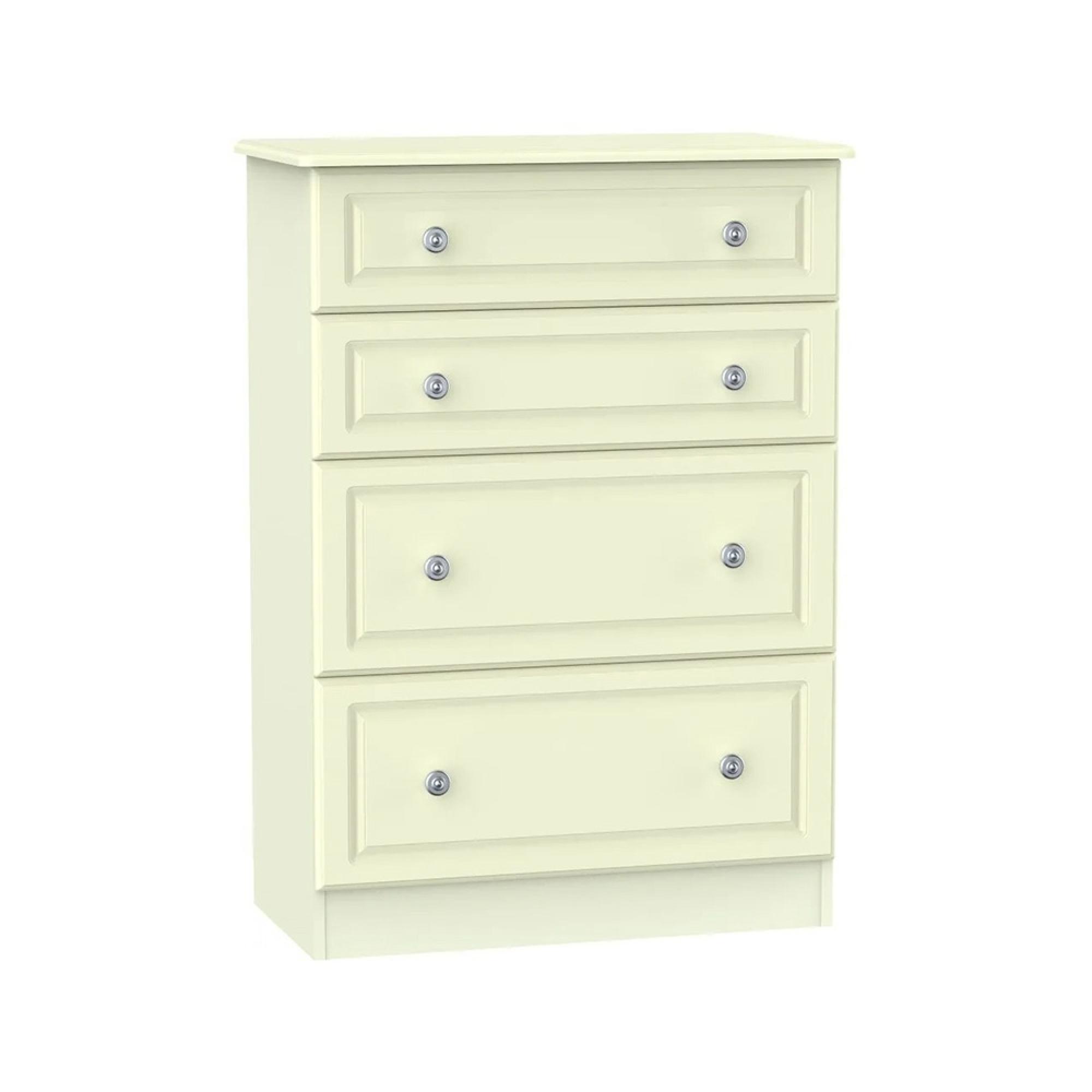 Pembroke Chest - Deep - 4 Drawer - Cream