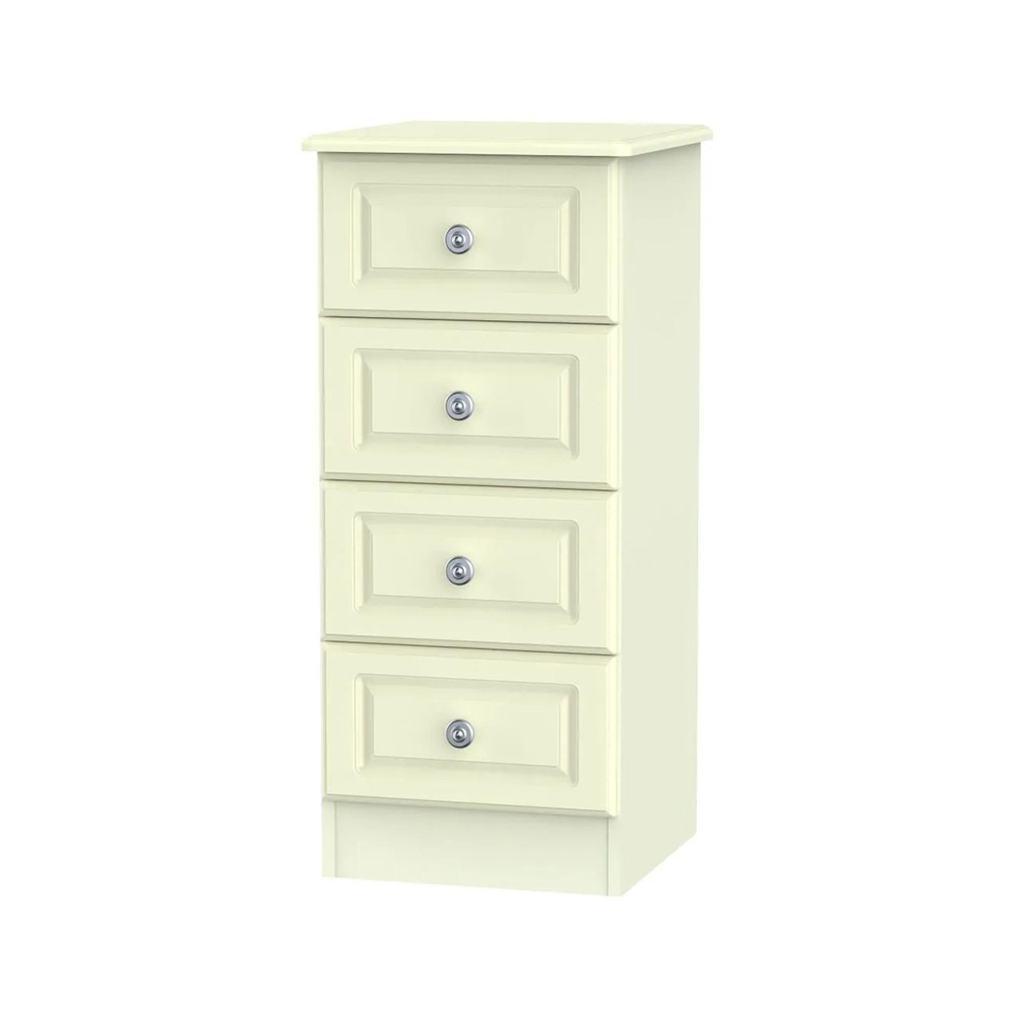 Pembroke Chest - Narrow - 4 Drawer - Cream