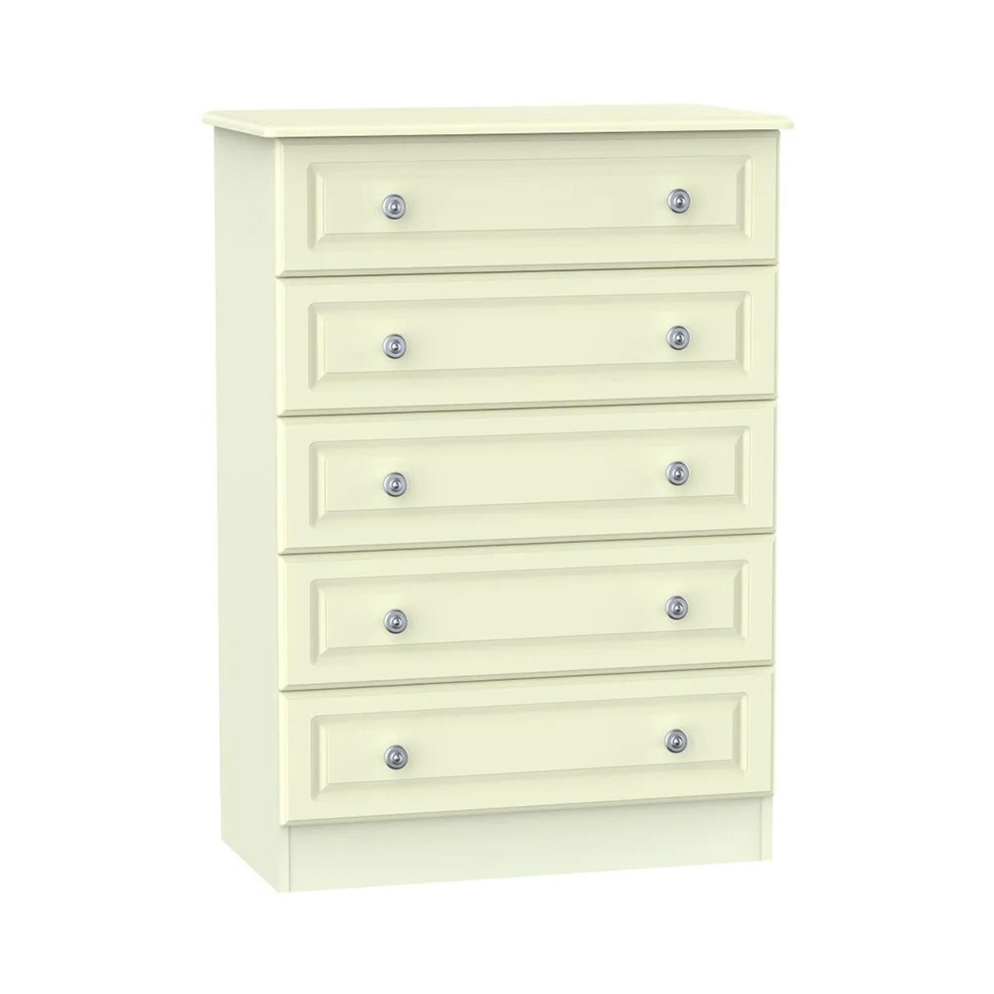 Pembroke Chest - 5 Drawer - Cream