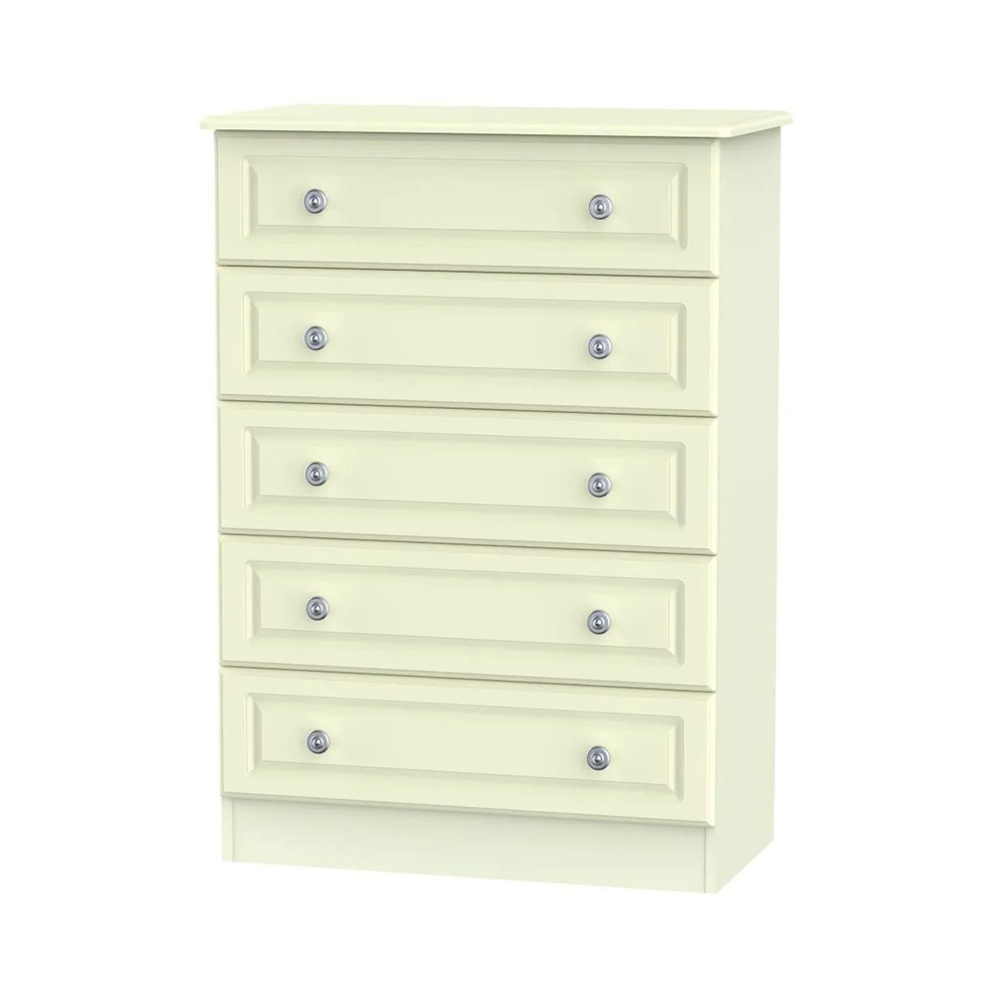 Pembroke Chest - 5 Drawer - Cream