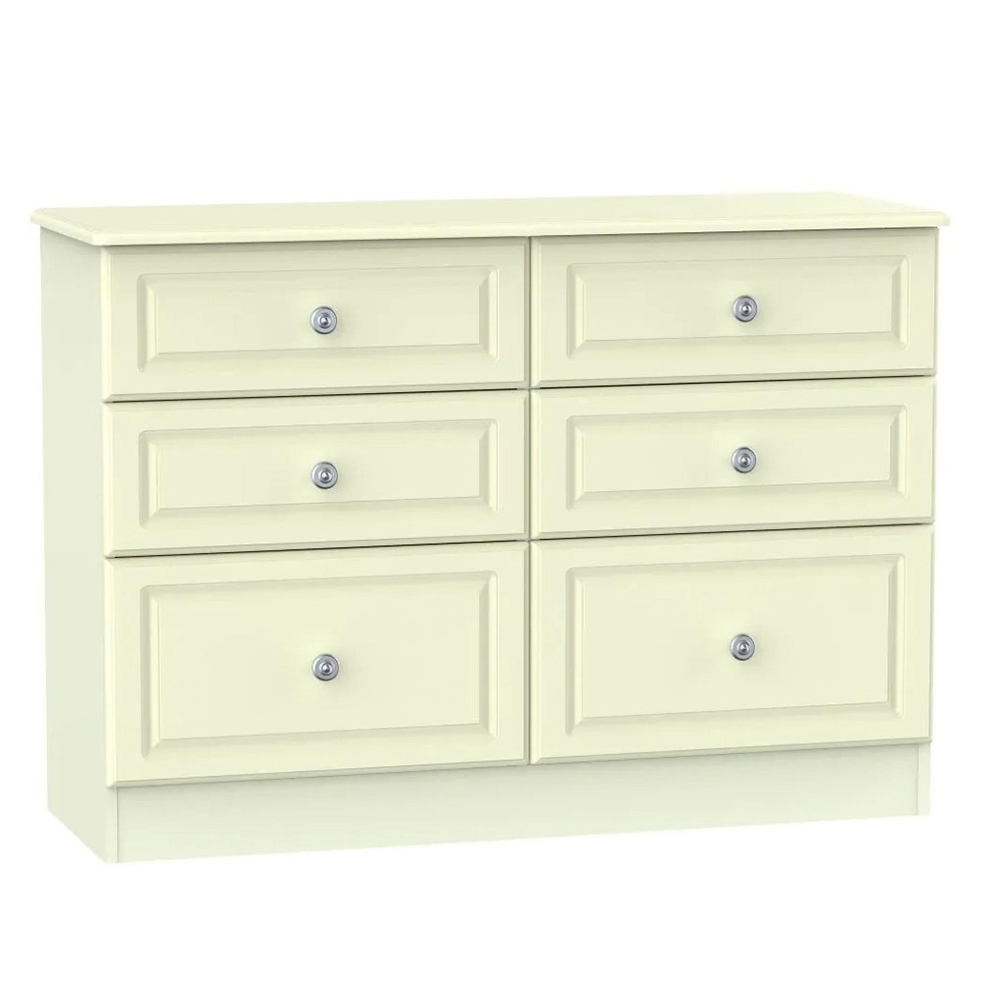 Pembroke Chest - Midi - 6 Drawer - Cream
