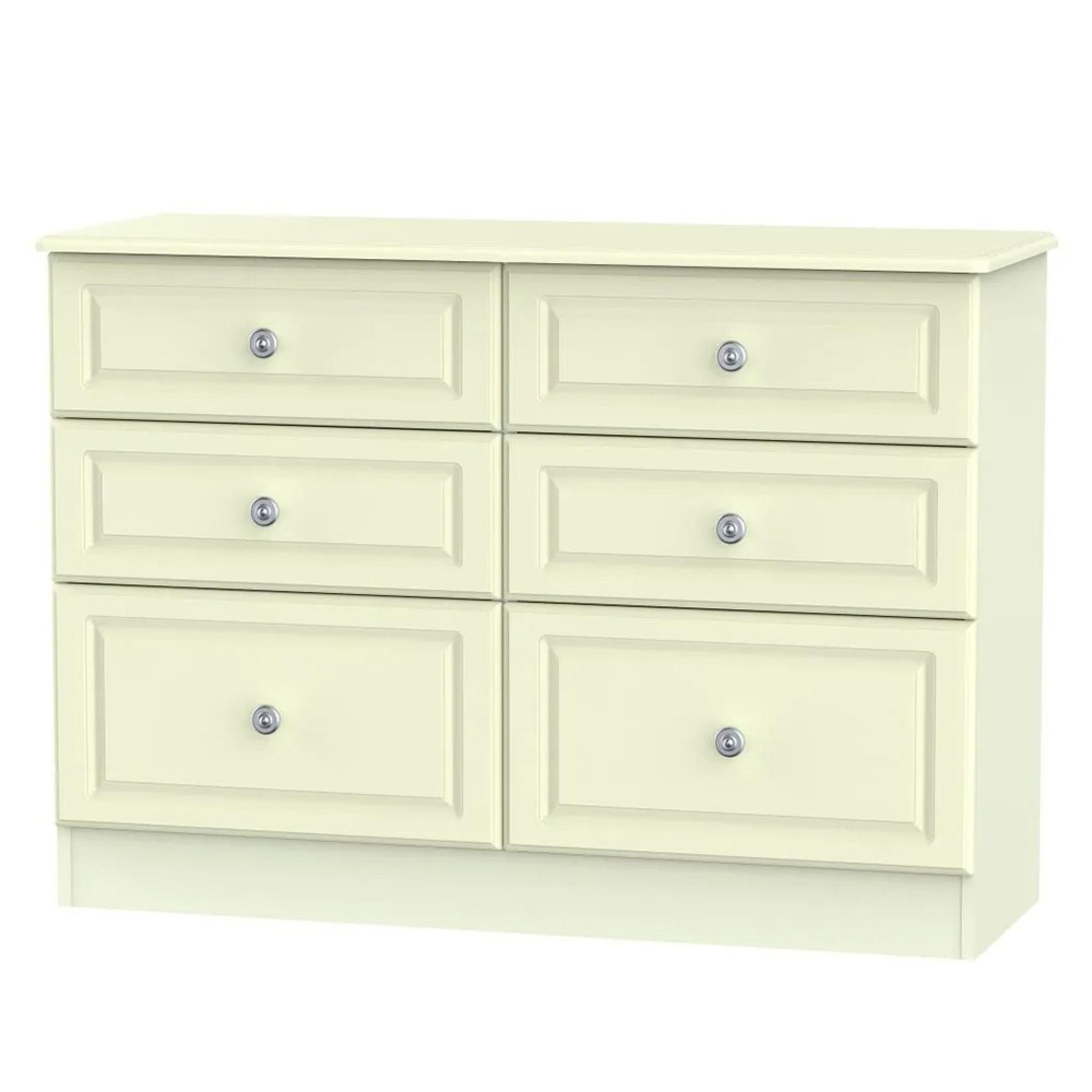 Pembroke Chest - Midi - 6 Drawer - Cream
