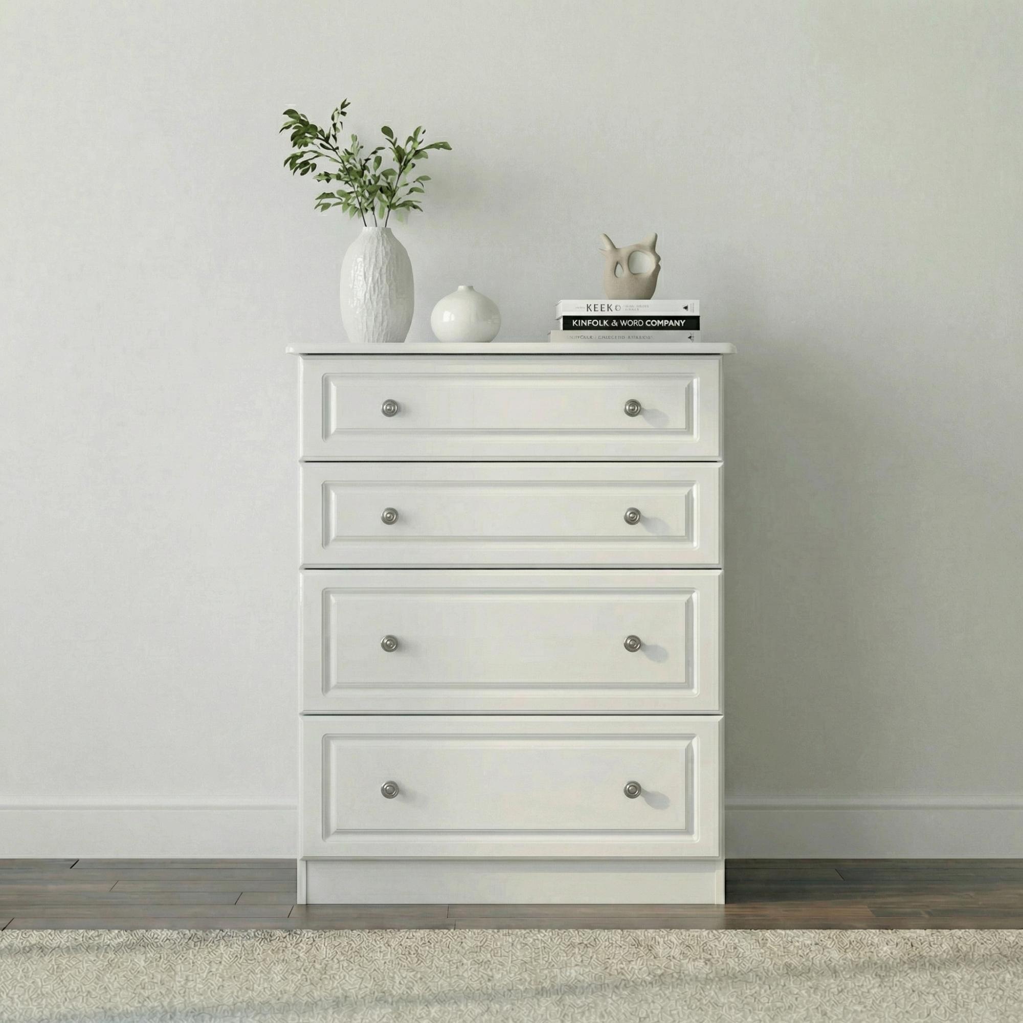 Pembroke White Gloss 4 Drawer Deep Chest