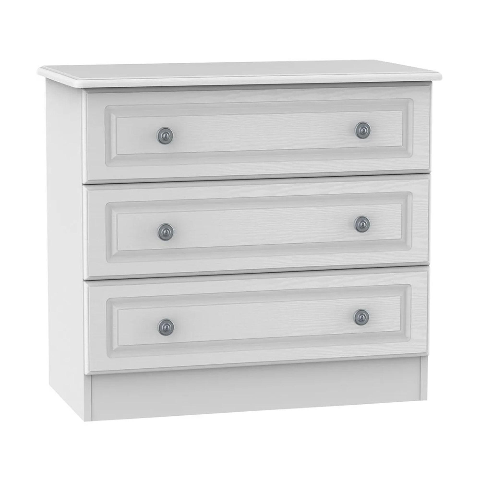 Pembroke Chest - Small - 3 Drawer - White