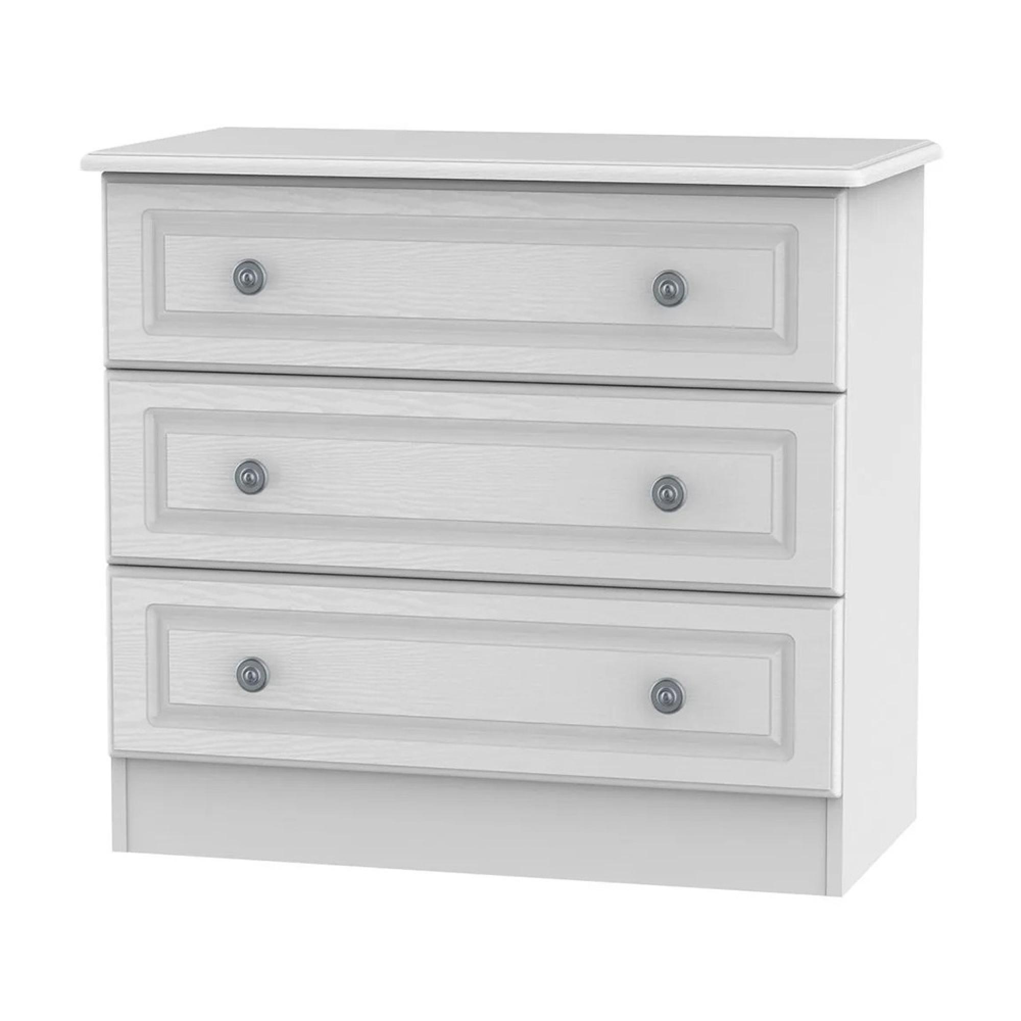 Pembroke Chest - Small - 3 Drawer - White