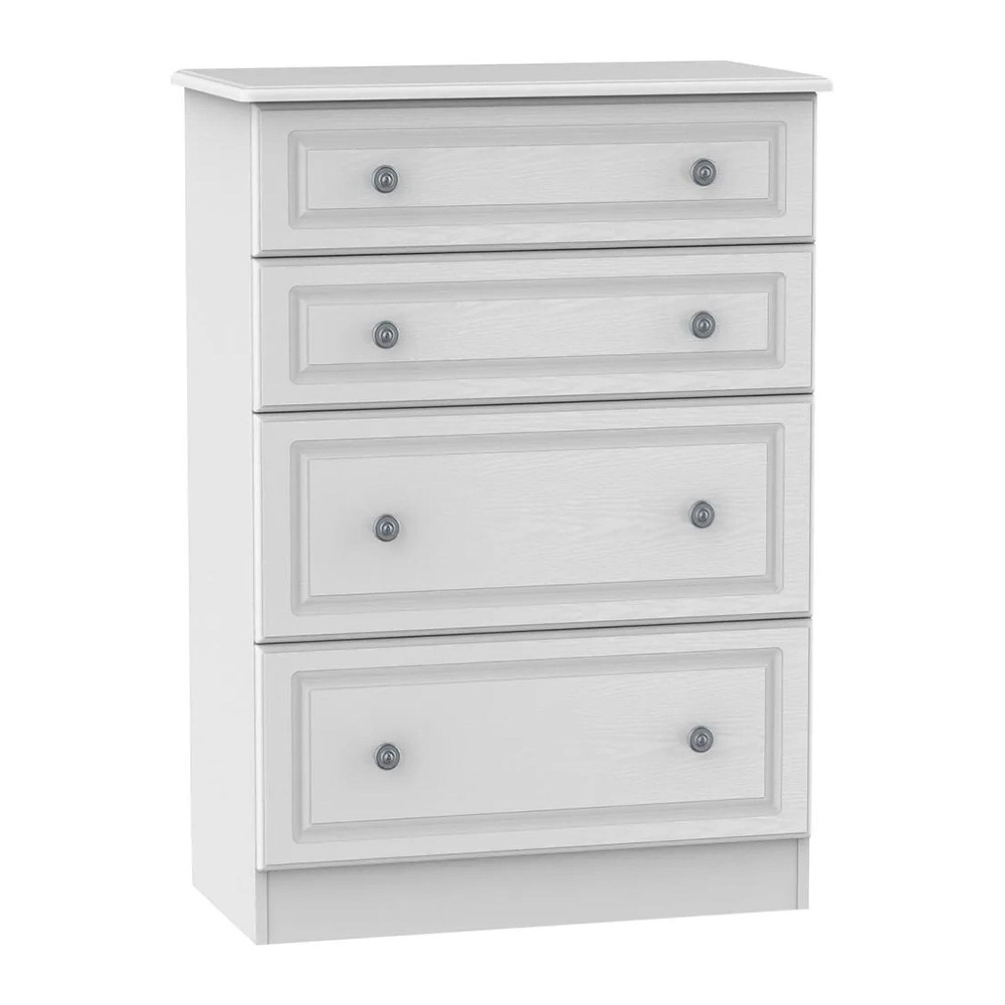 Pembroke Chest - Deep - 4 Drawer - White
