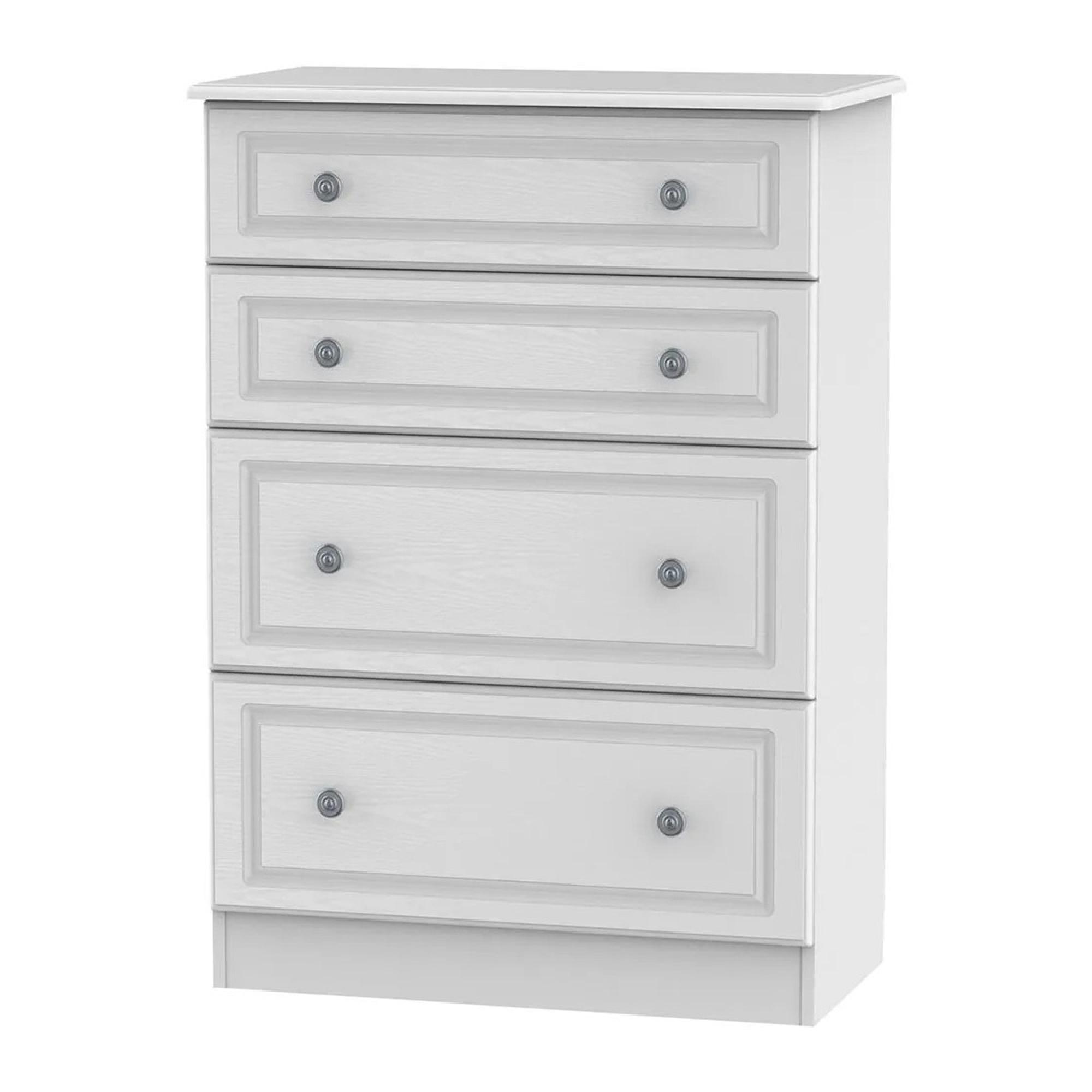 Pembroke Chest - Deep - 4 Drawer - White